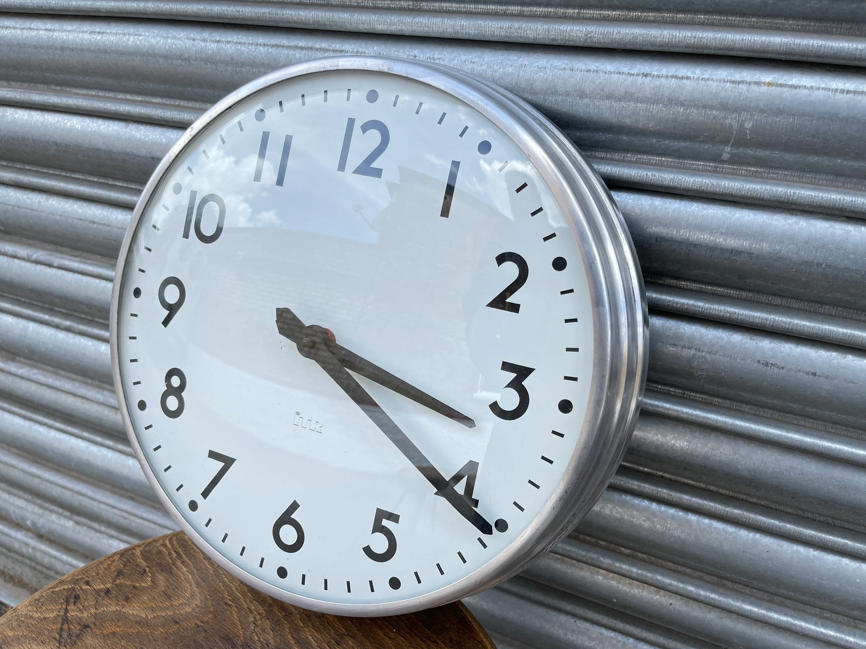 Vintage 1950s Industrial Factory Clock By ITR - Image 3