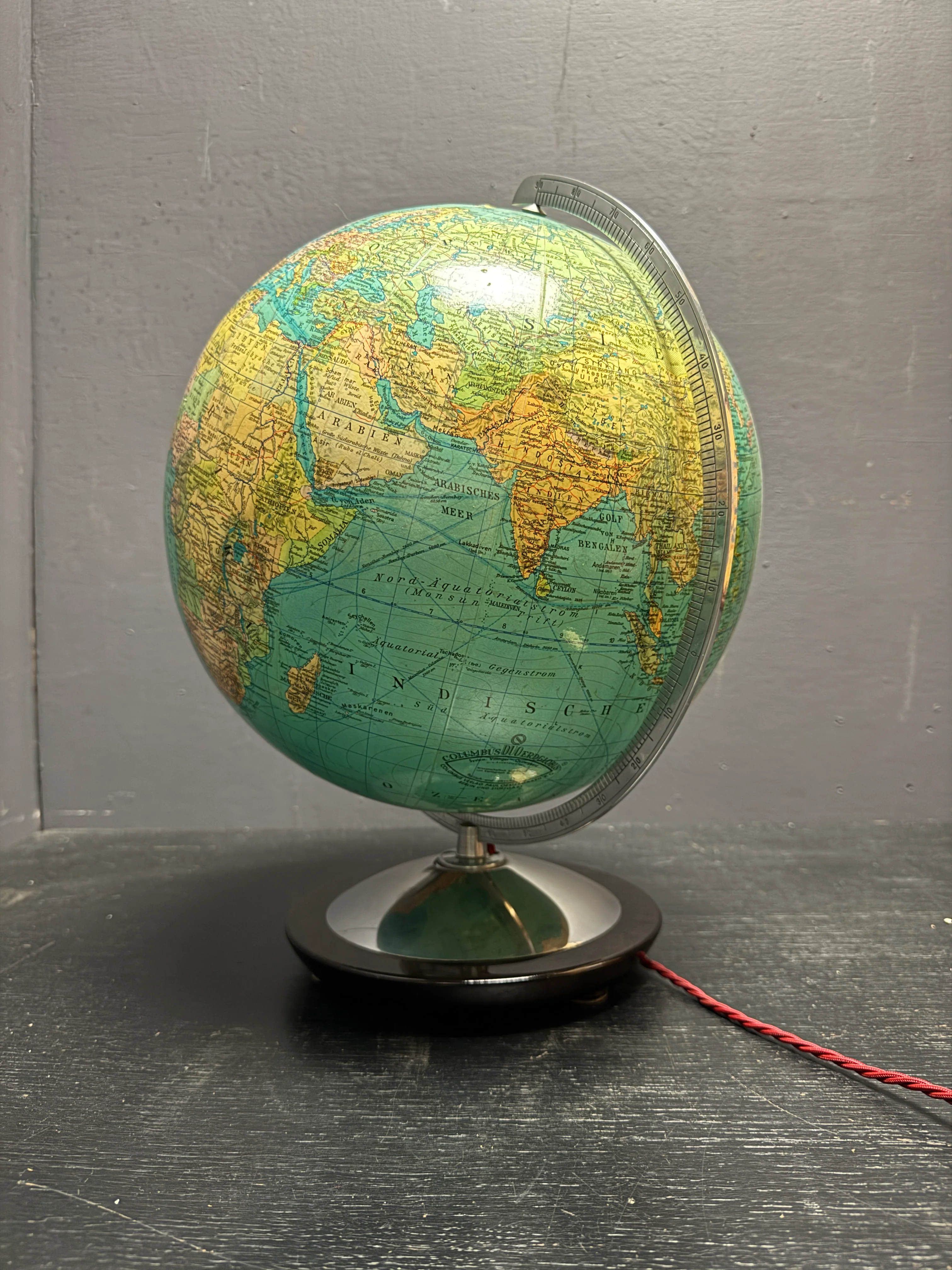 Vintage 1960s German Columbus Duo Glass Globe Lamp - Image 6