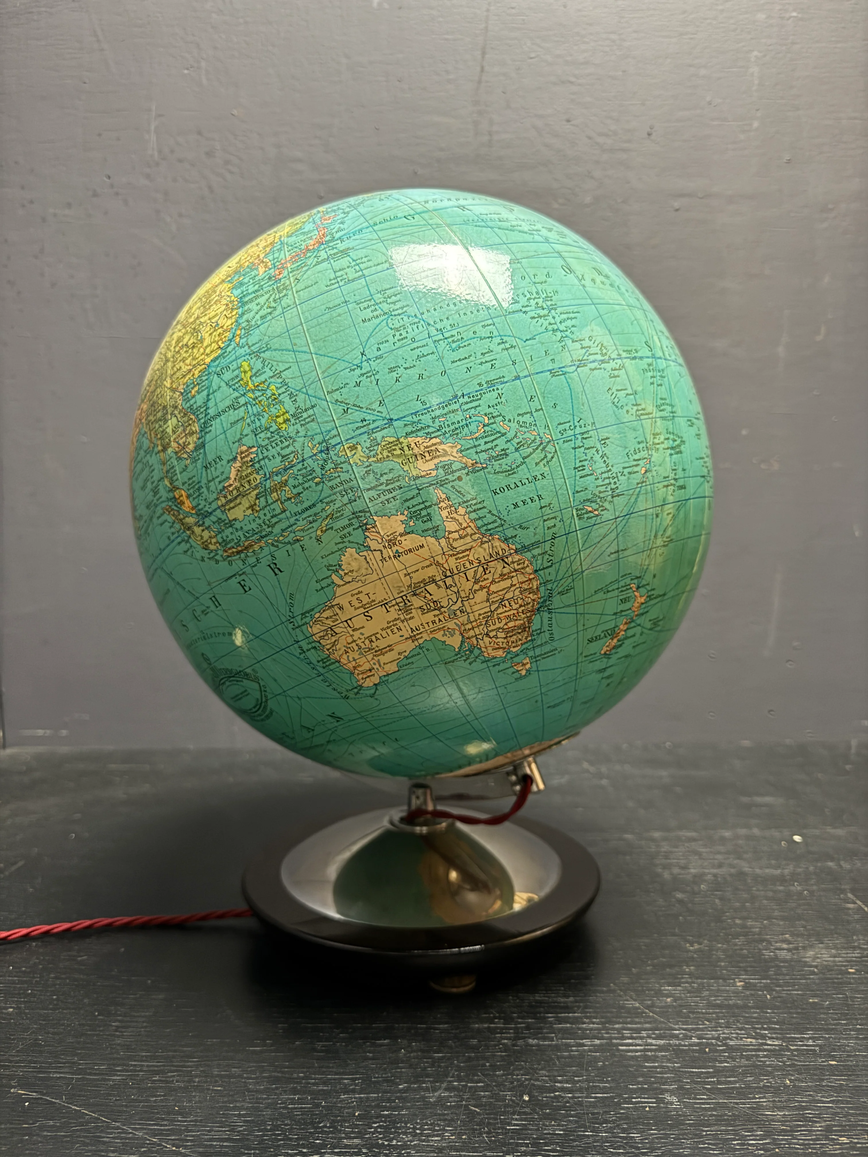 Vintage 1960s German Columbus Duo Glass Globe Lamp - Image 7