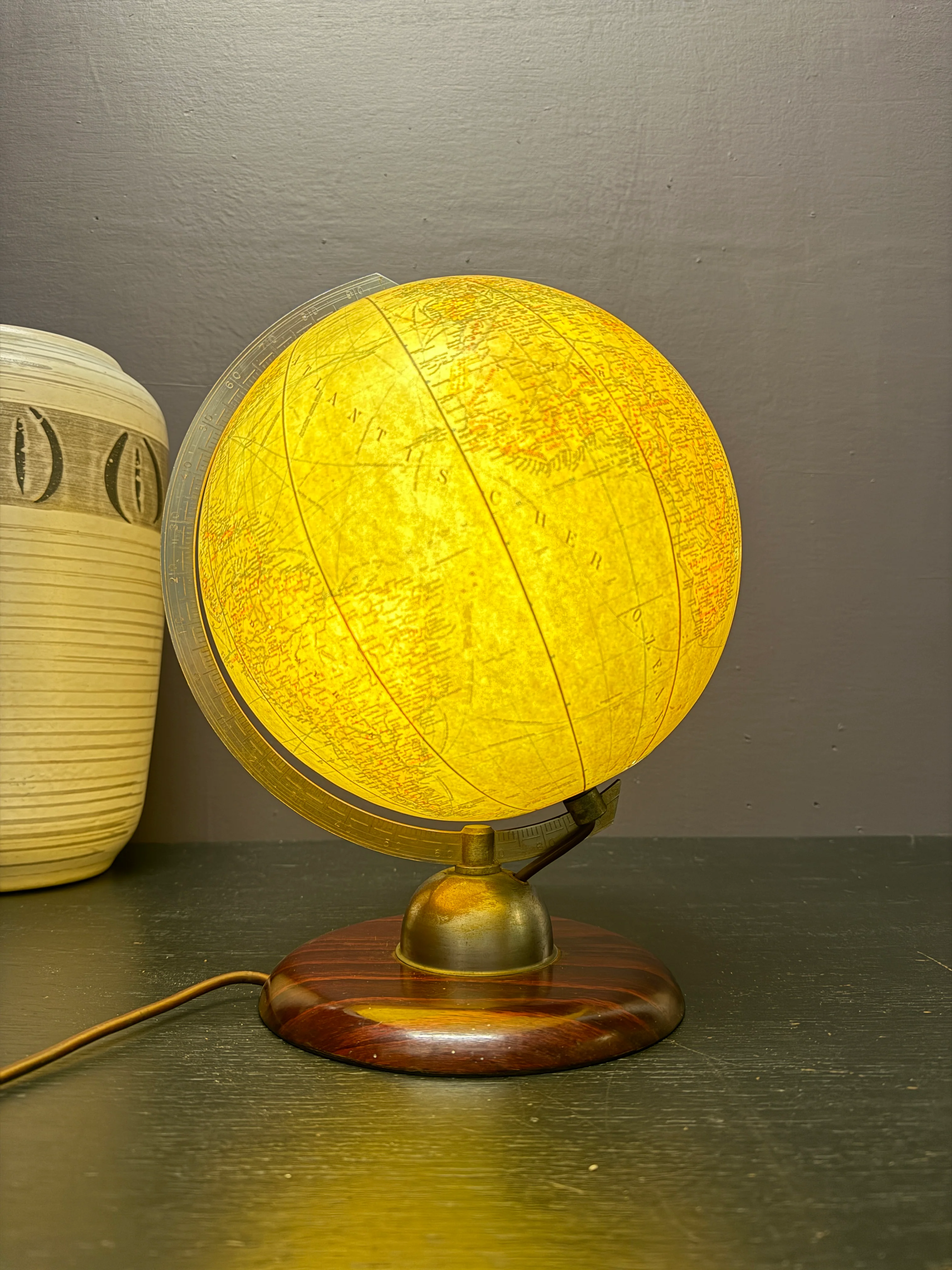 Vintage 1960s German Glass Globe Lamp By JRO Globus Munchen - Image 2