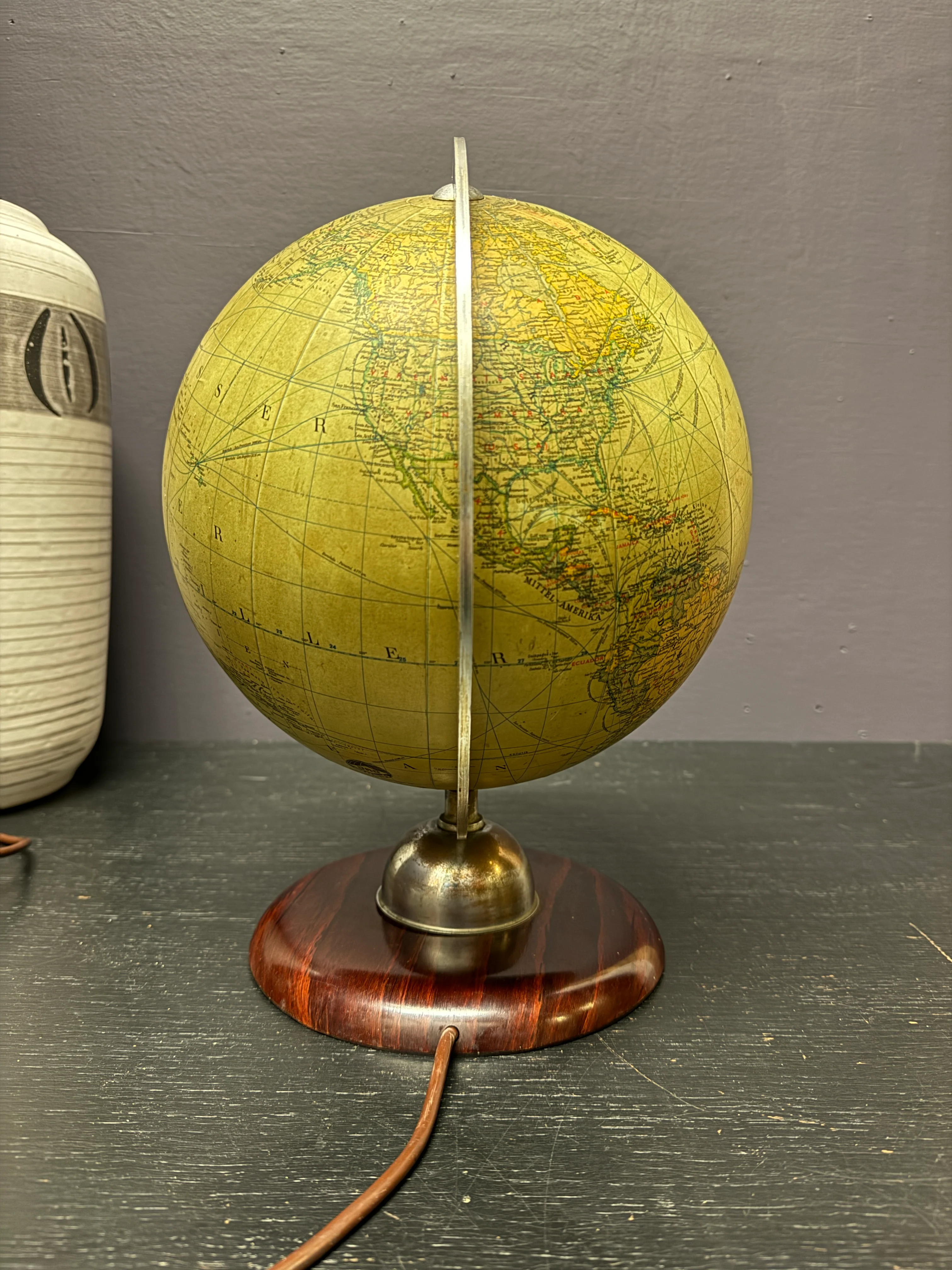 Vintage 1960s German Glass Globe Lamp By JRO Globus Munchen - Image 5