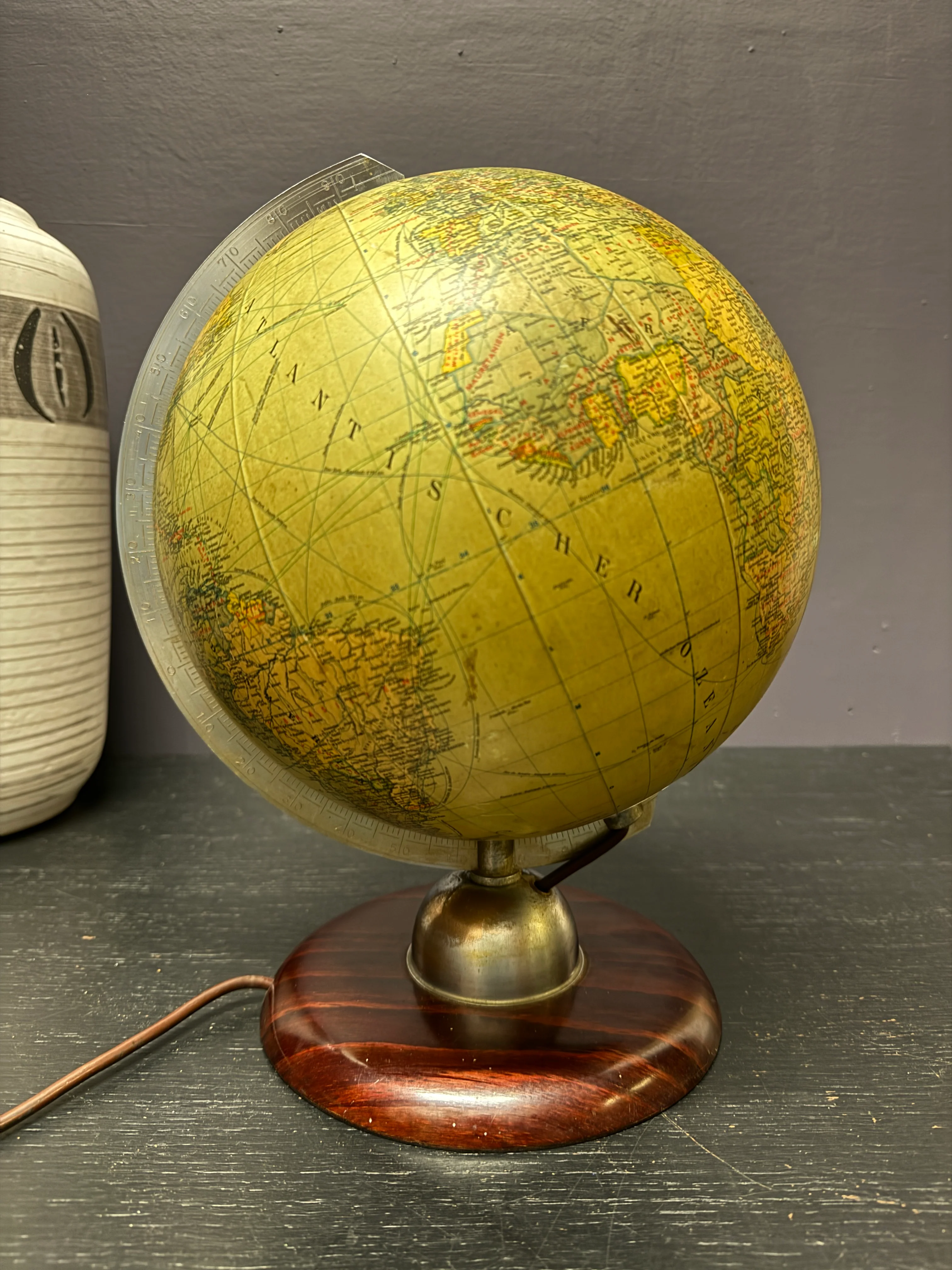 Vintage 1960s German Glass Globe Lamp By JRO Globus Munchen - Image 6