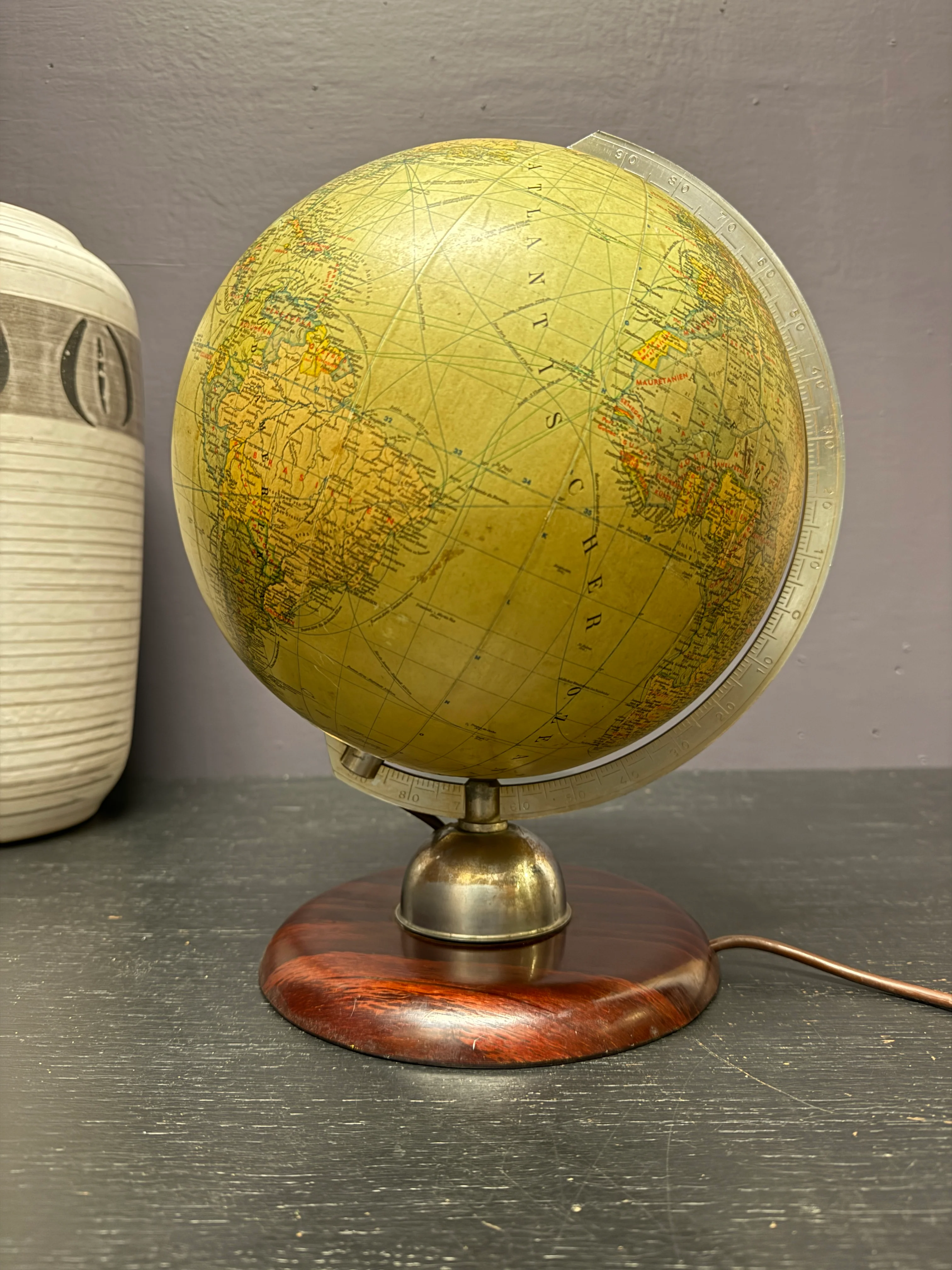 Vintage 1960s German Glass Globe Lamp By JRO Globus Munchen - Image 7
