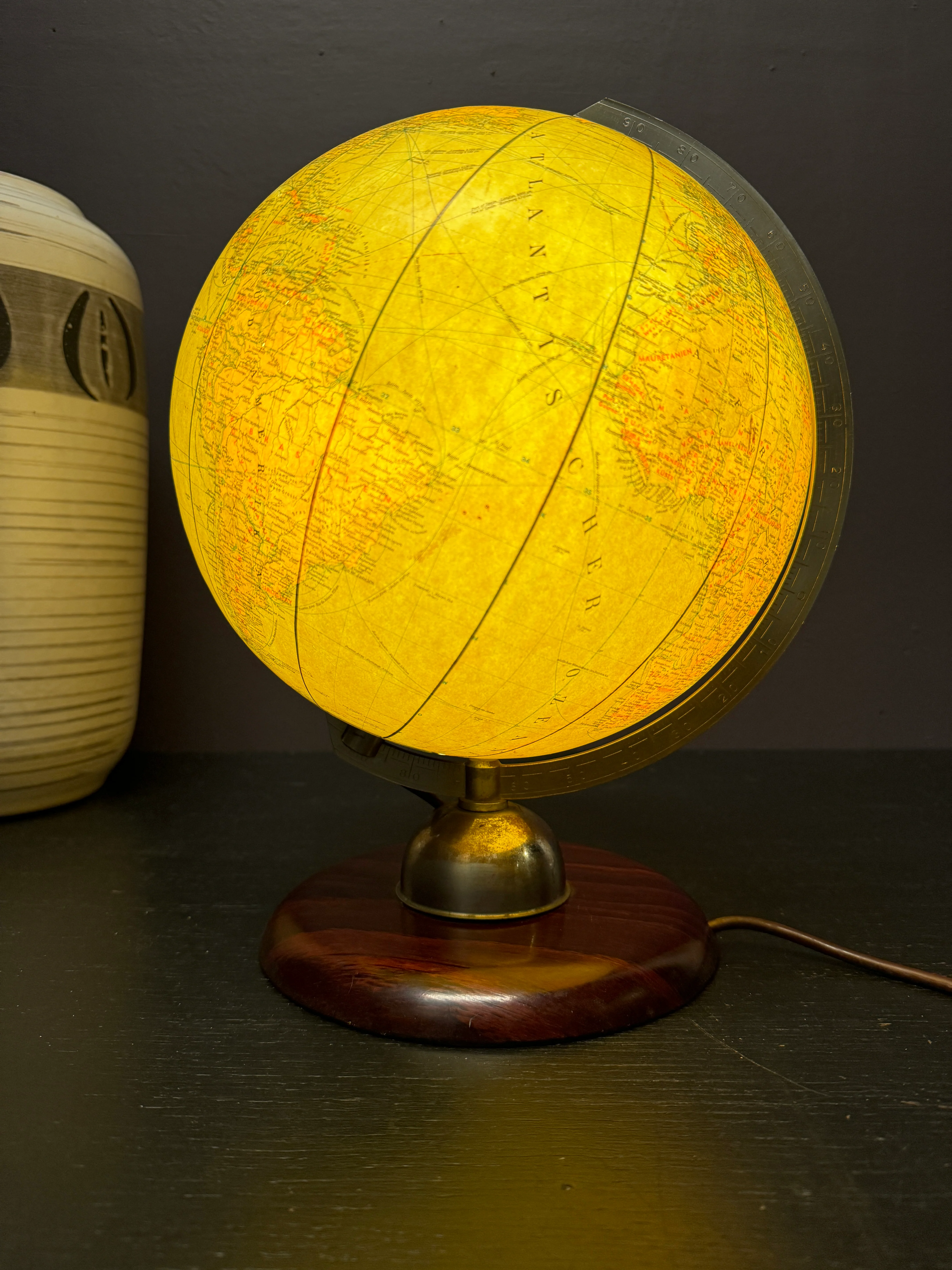 Vintage 1960s German Glass Globe Lamp By JRO Globus Munchen - Image 8