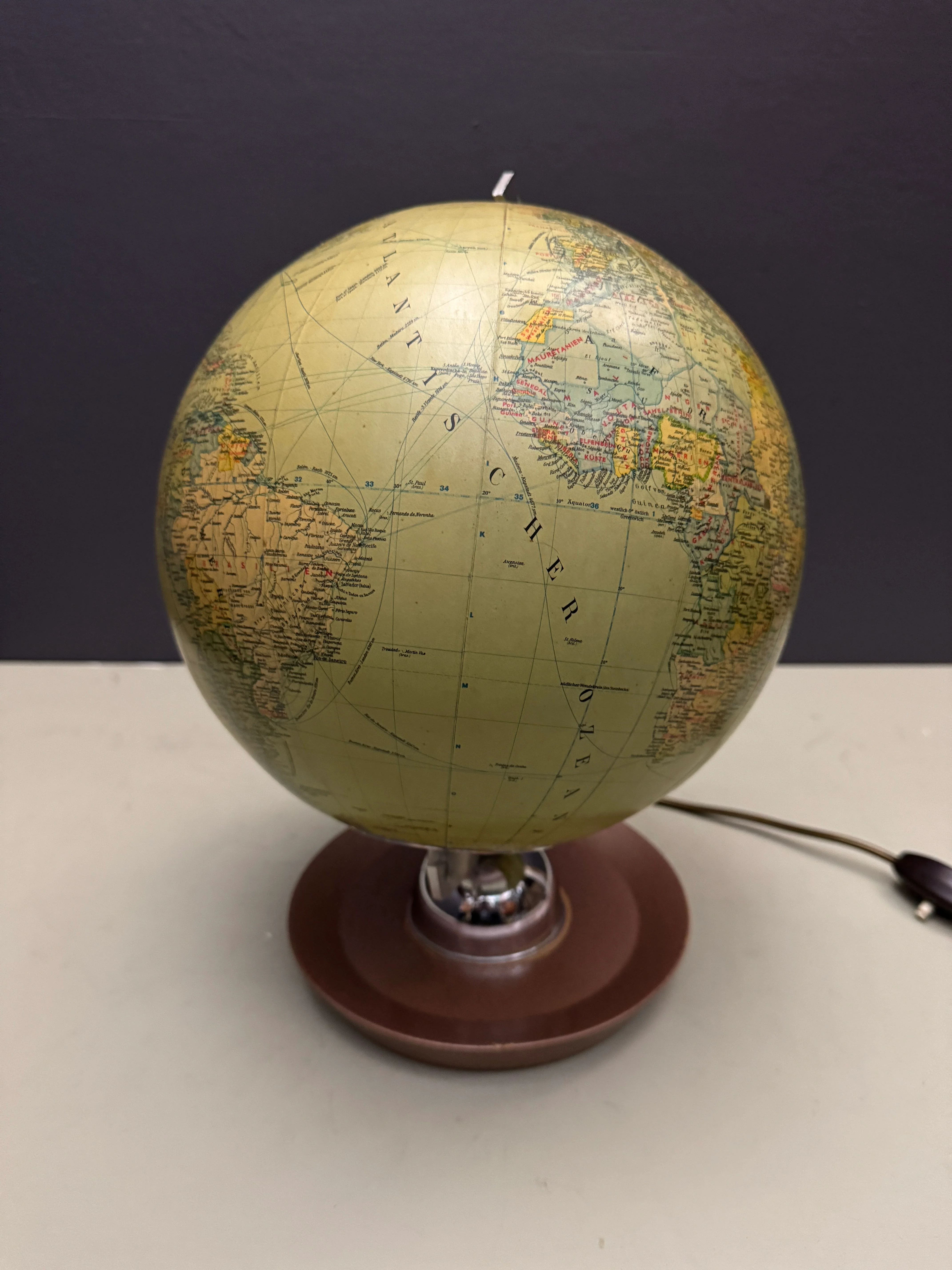 Vintage 1960s German Glass Globe Lamp By JRO Globus Munchen - Image 3