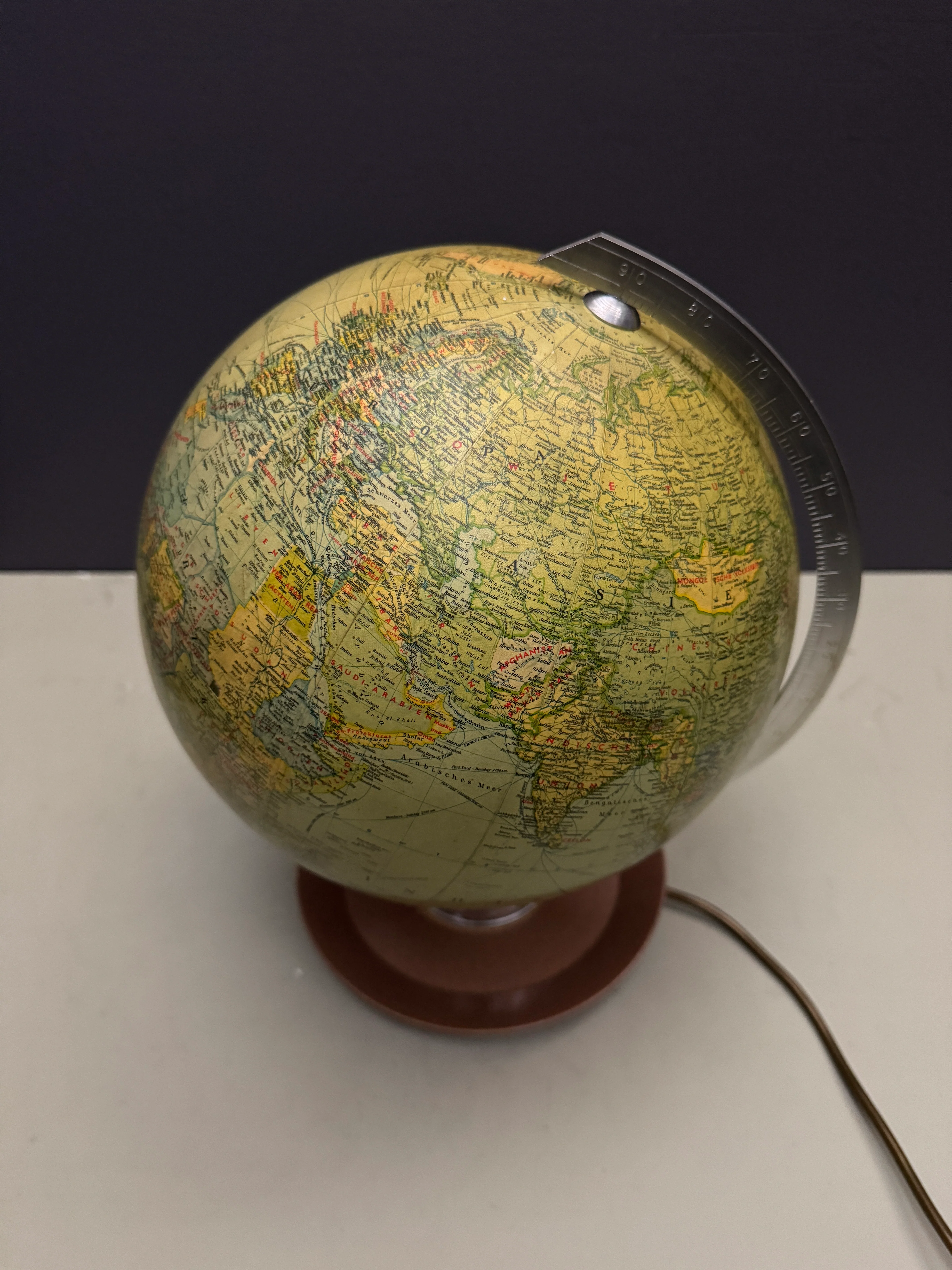 Vintage 1960s German Glass Globe Lamp By JRO Globus Munchen - Image 4