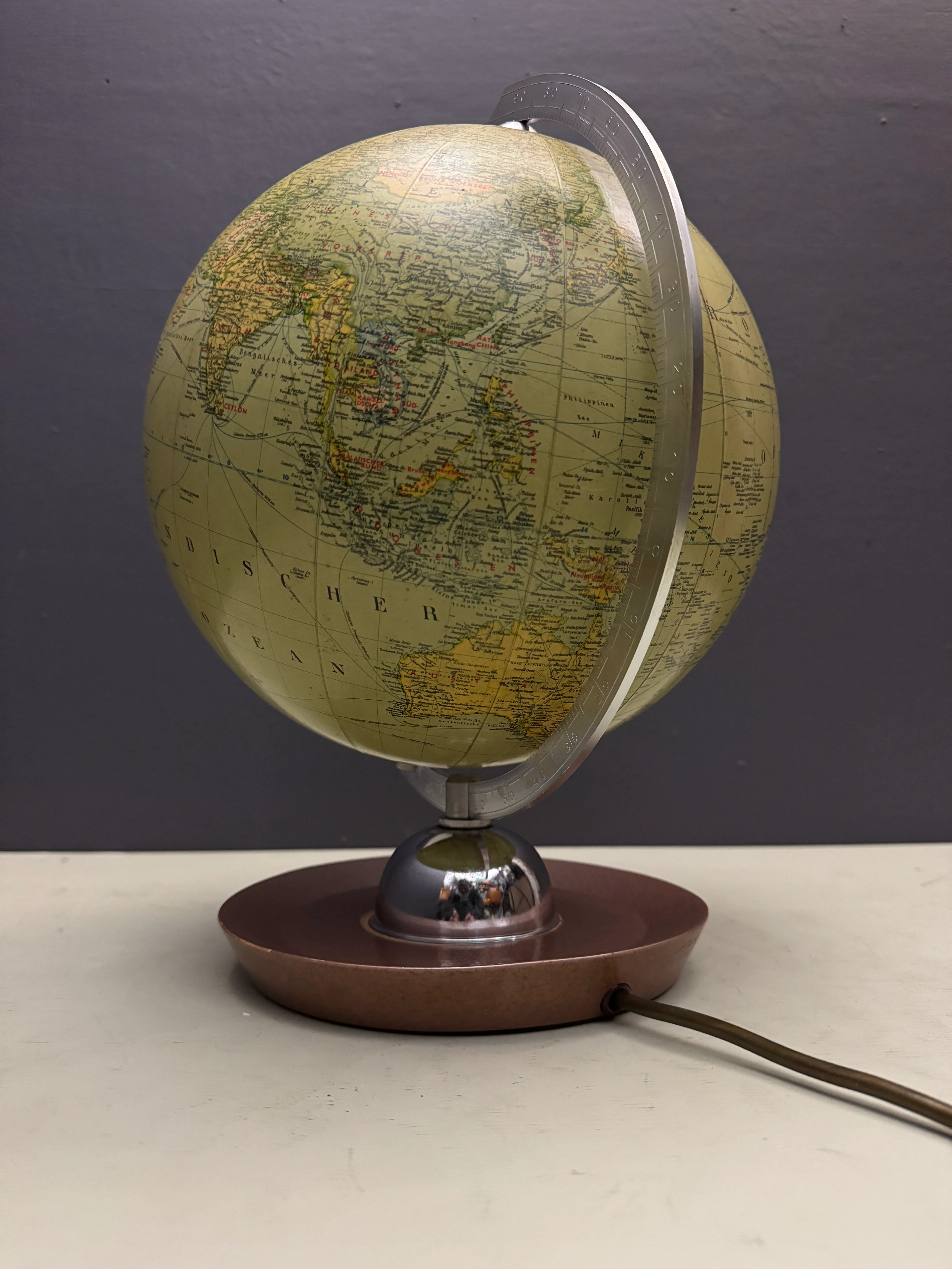 Vintage 1960s German Glass Globe Lamp By JRO Globus Munchen - Image 5
