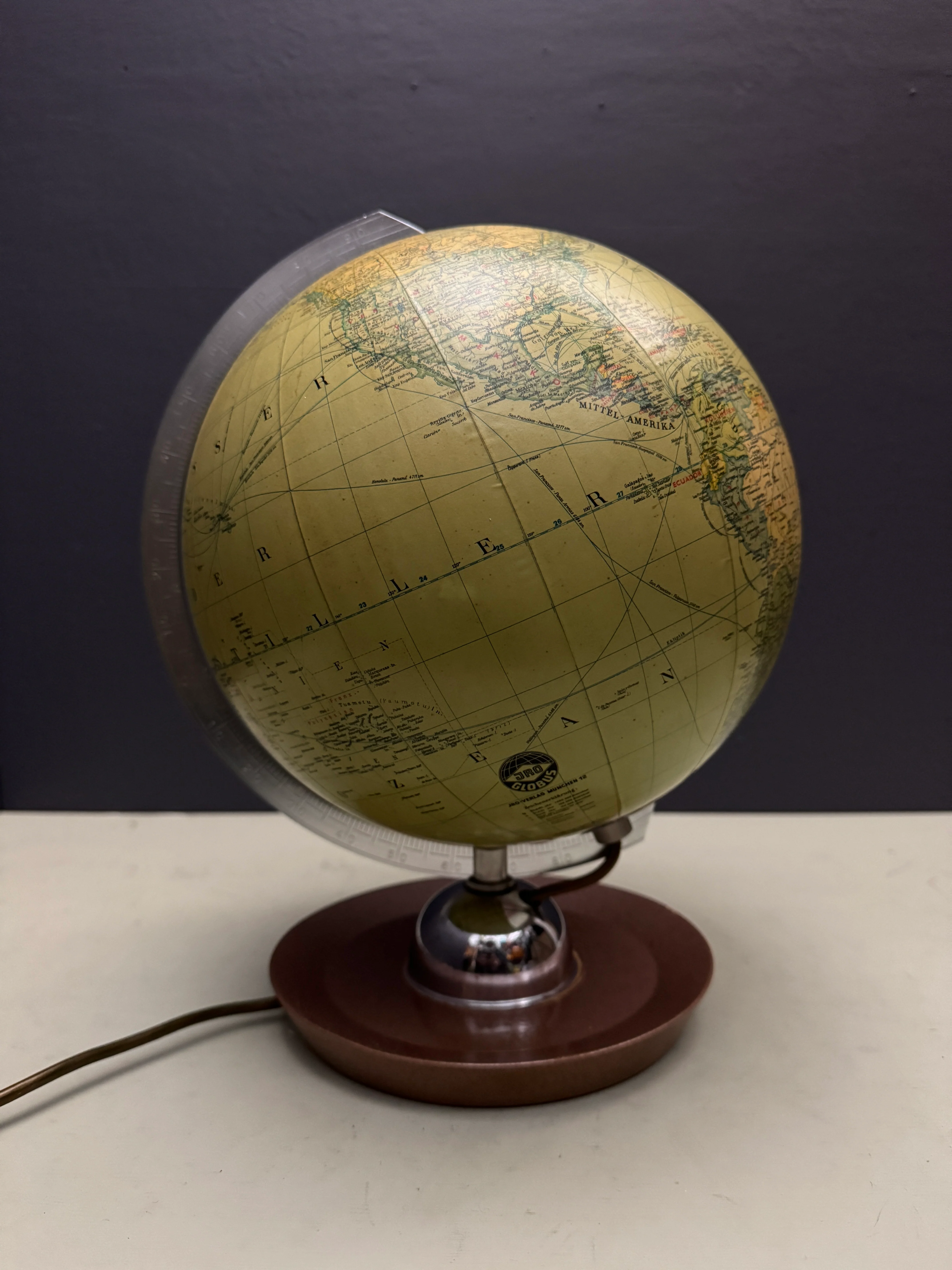 Vintage 1960s German Glass Globe Lamp By JRO Globus Munchen - Image 6