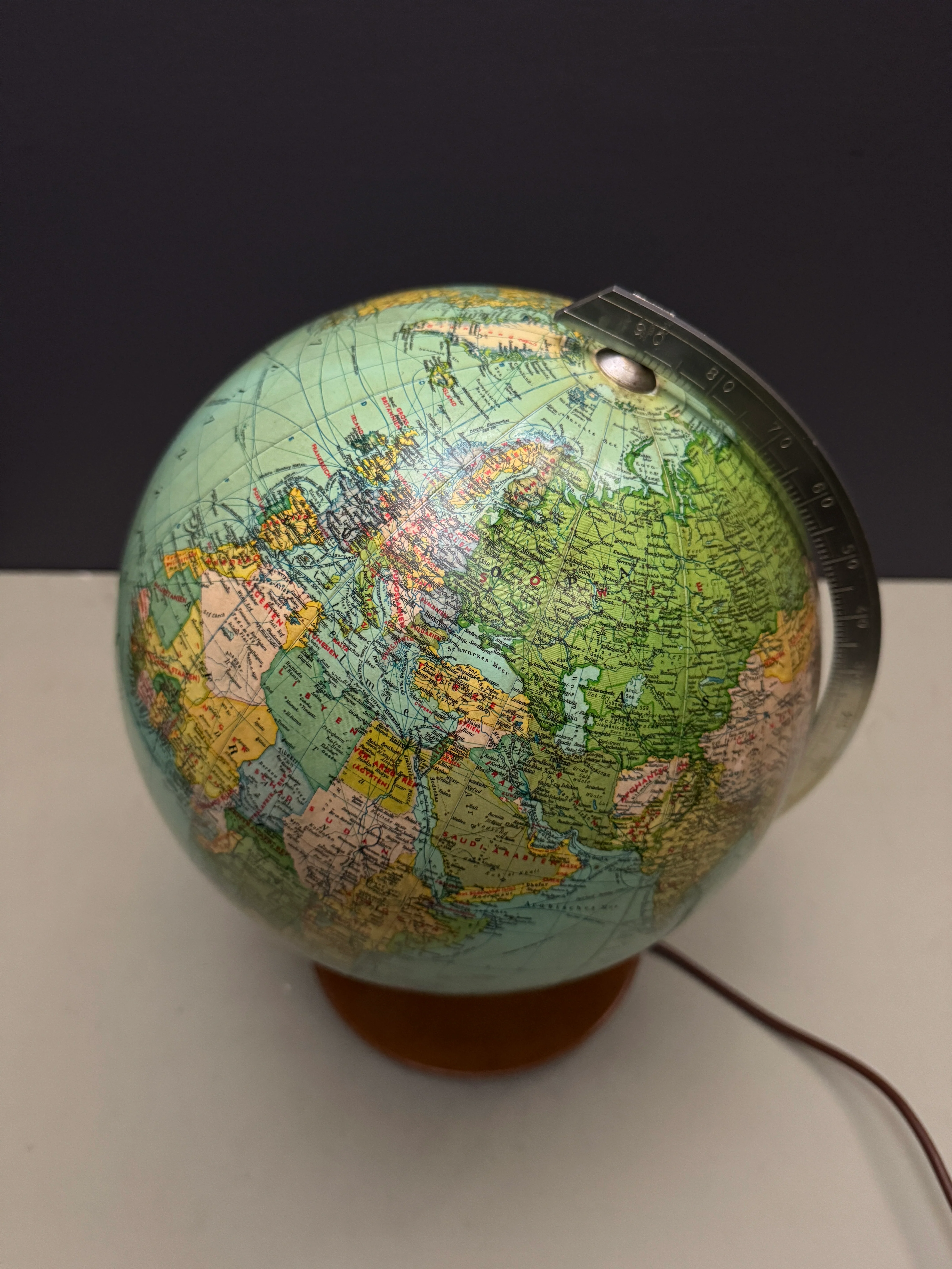 Vintage 1960s German Glass Globe Lamp By JRO Globus Munchen - Image 4