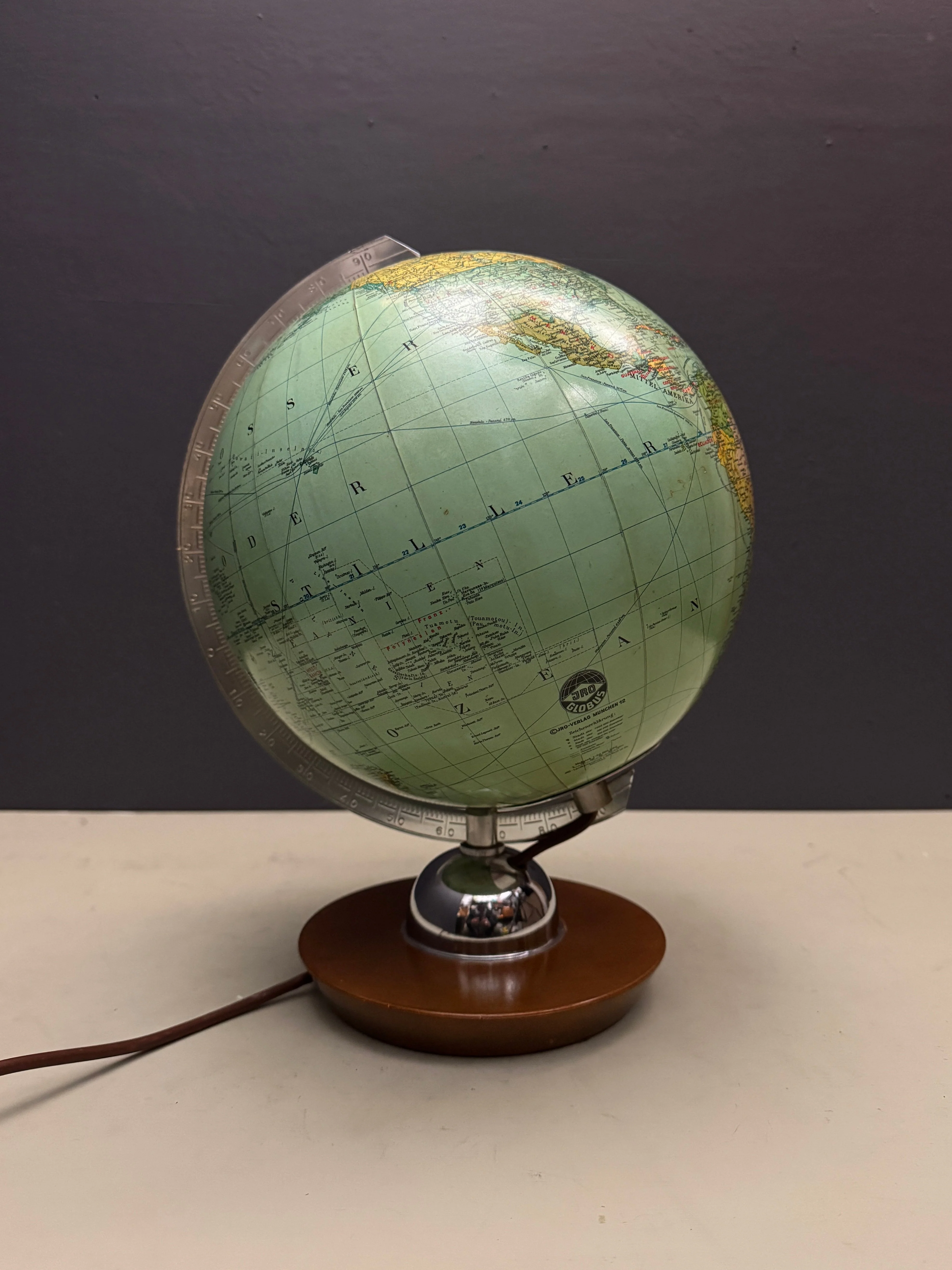 Vintage 1960s German Glass Globe Lamp By JRO Globus Munchen - Image 6