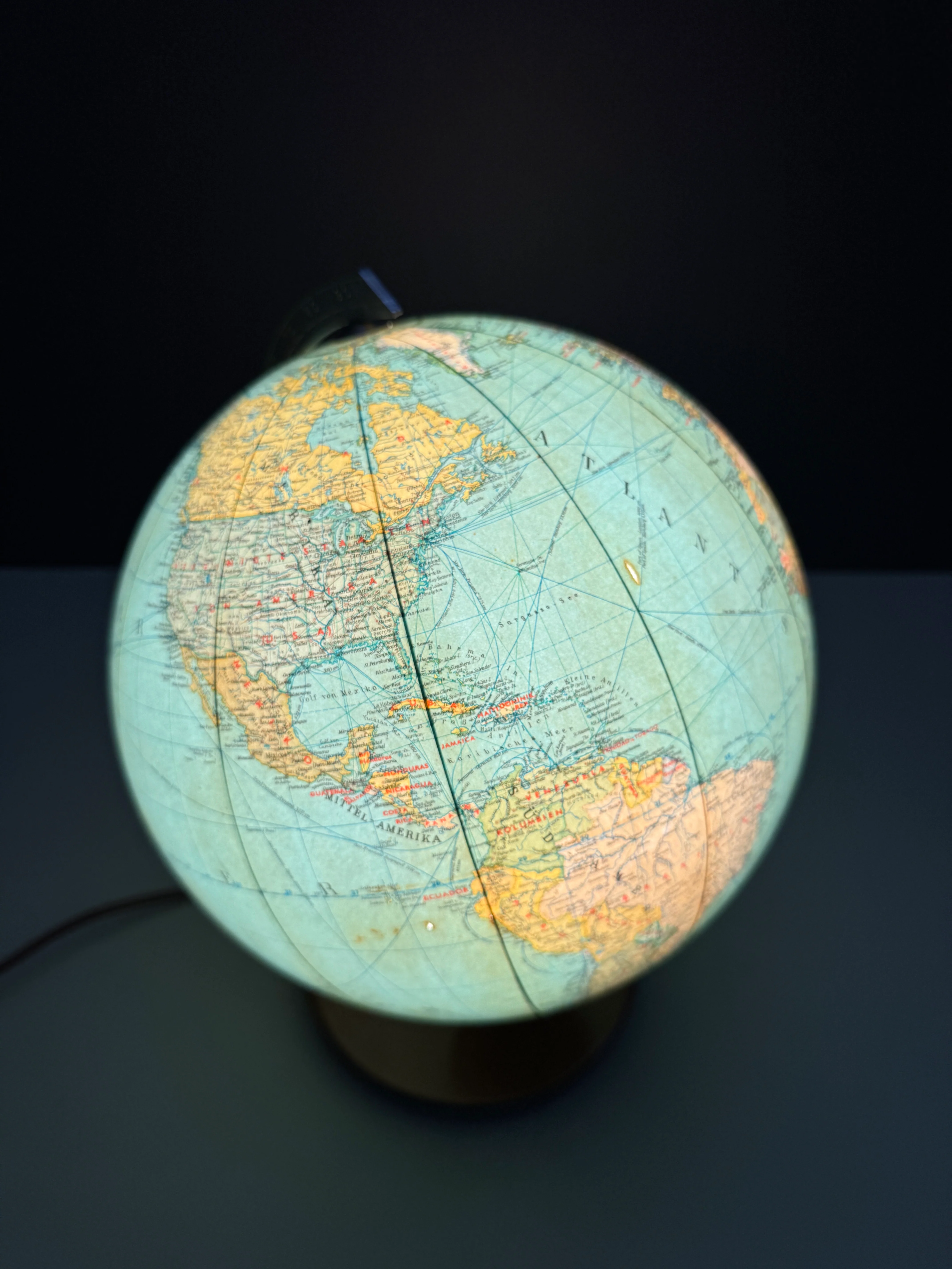 Vintage 1960s German Glass Globe Lamp By JRO Globus Munchen - Image 8