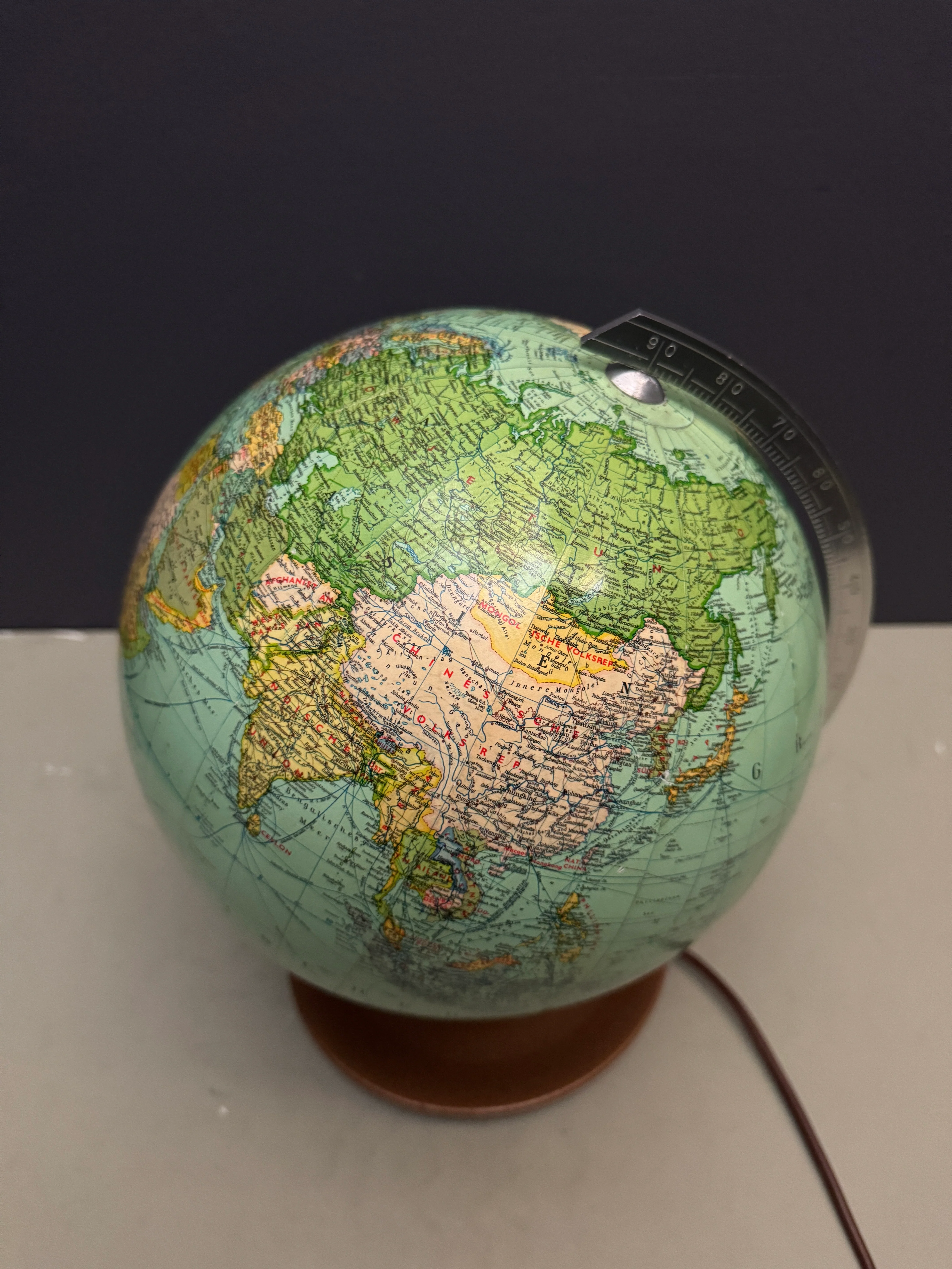 Vintage 1960s German Glass Globe Lamp By JRO Globus Munchen - Image 4