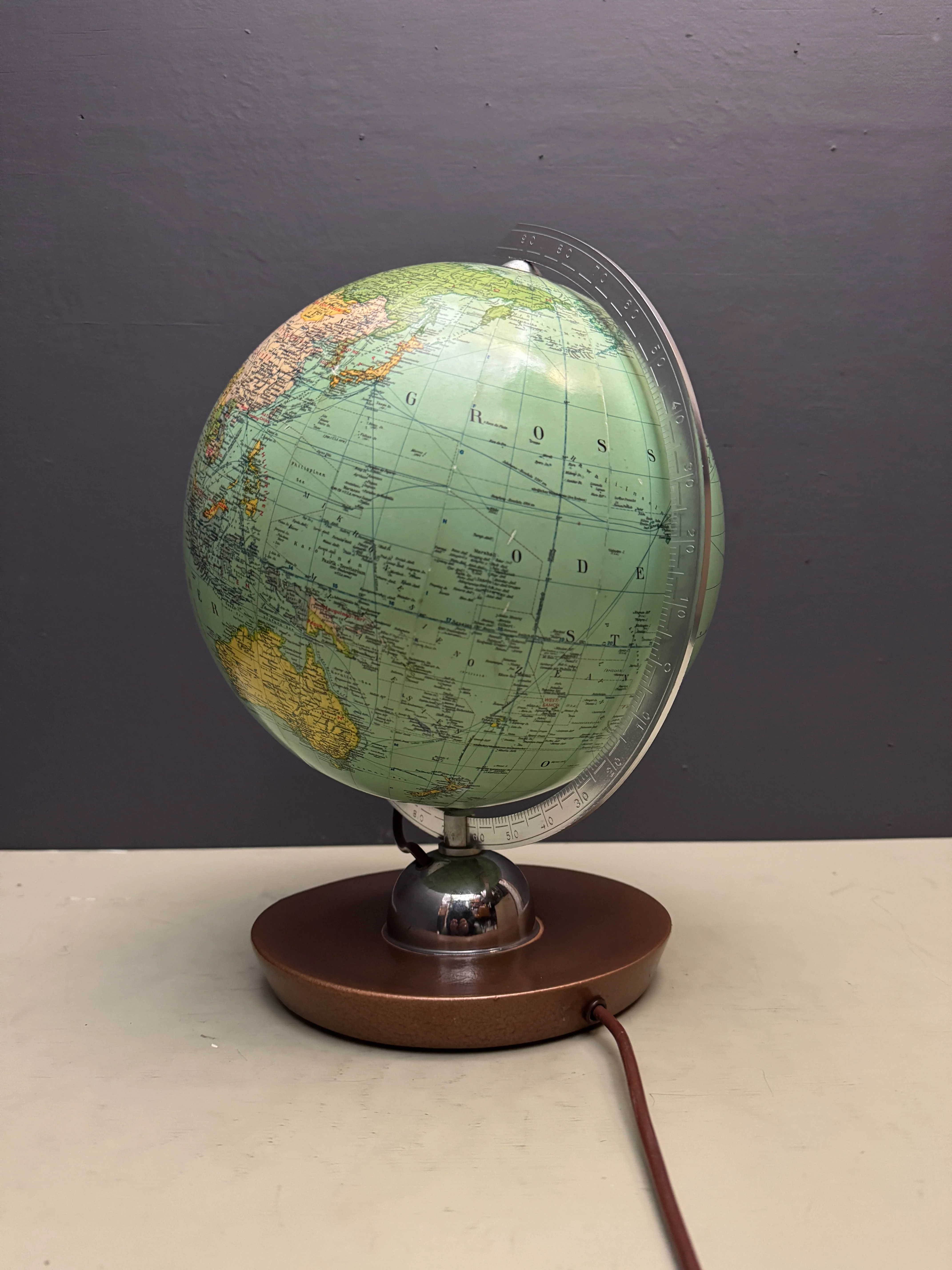 Vintage 1960s German Glass Globe Lamp By JRO Globus Munchen - Image 5