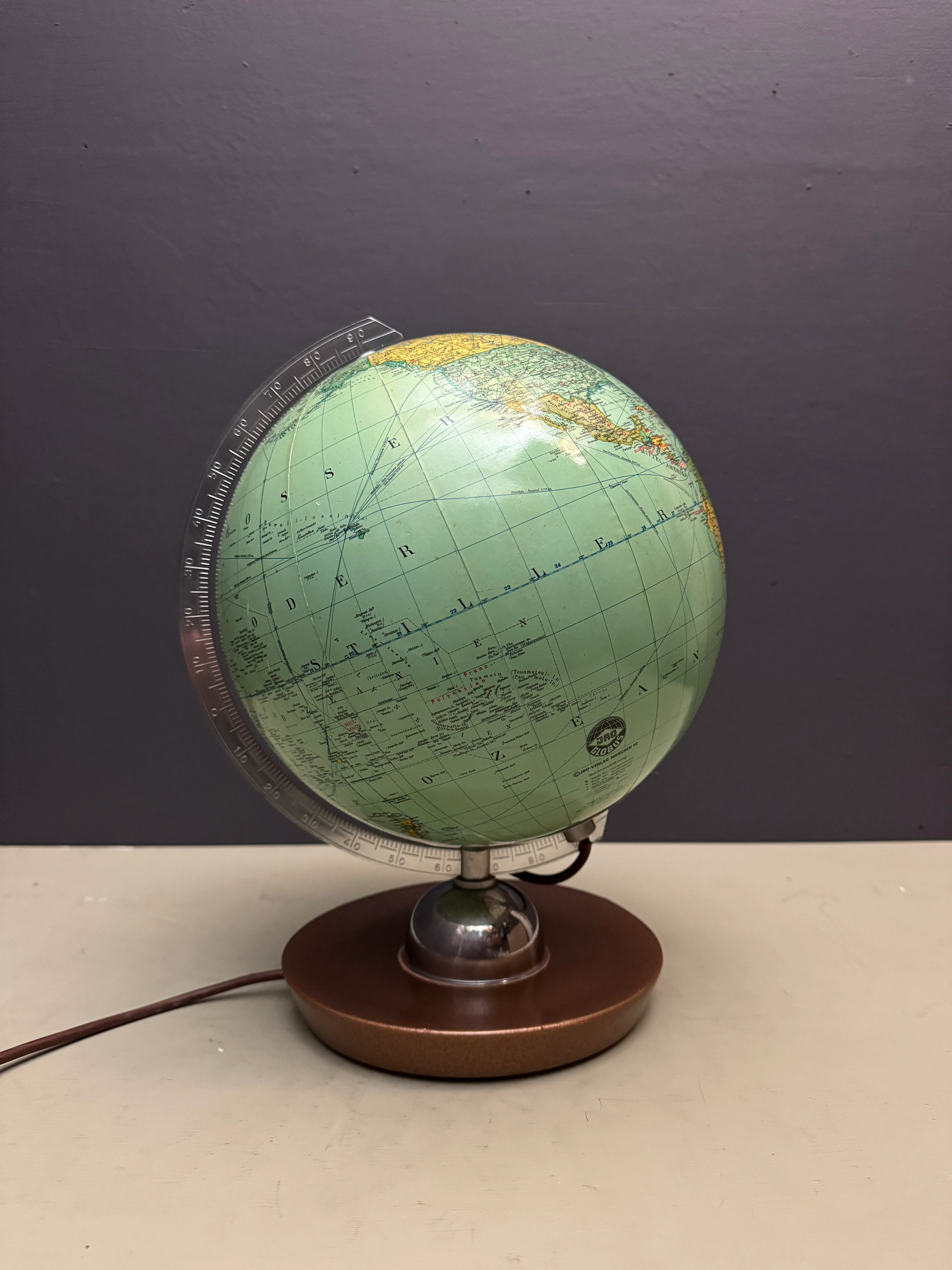 Vintage 1960s German Glass Globe Lamp By JRO Globus Munchen - Image 6