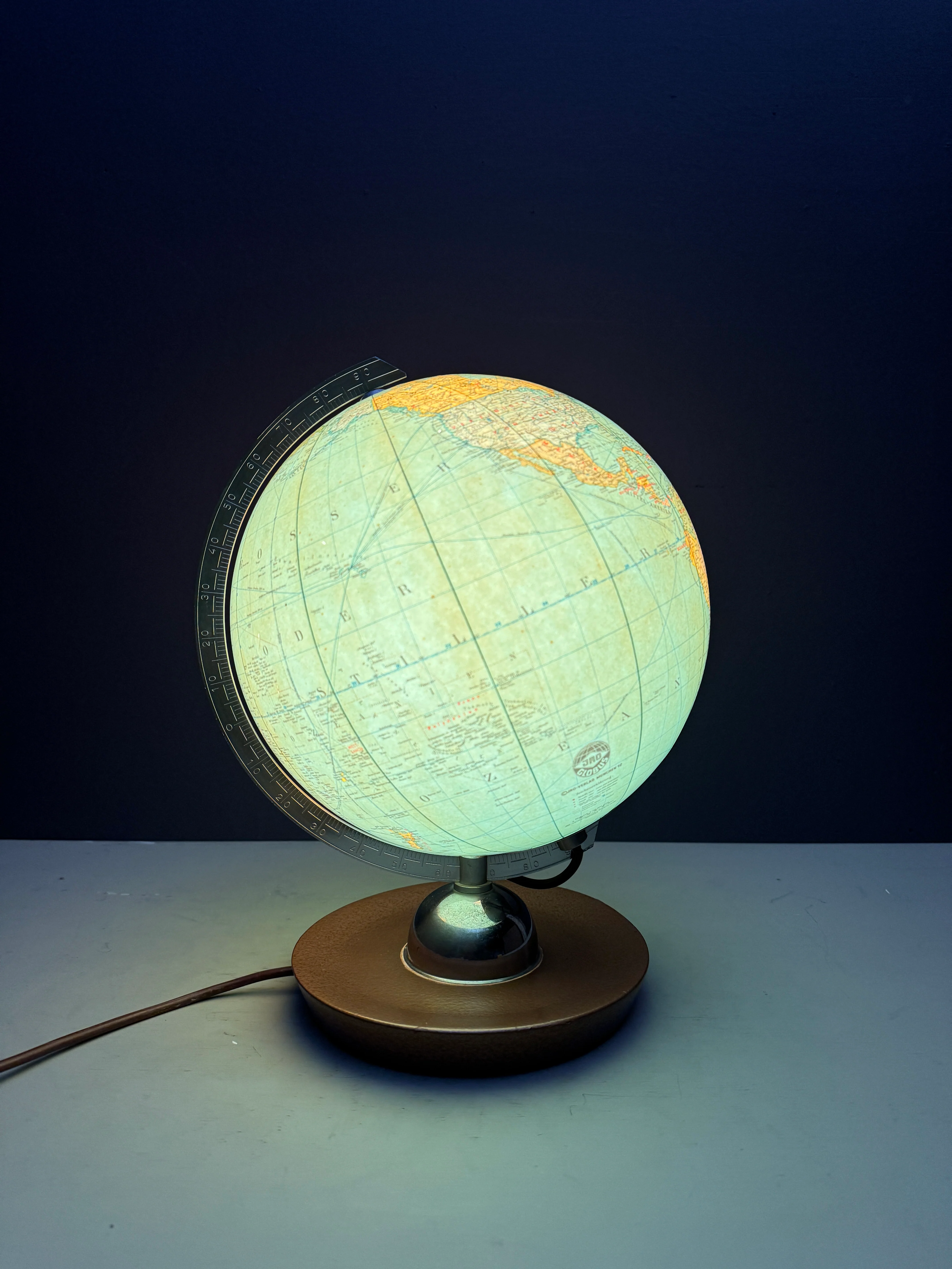 Vintage 1960s German Glass Globe Lamp By JRO Globus Munchen - Image 7