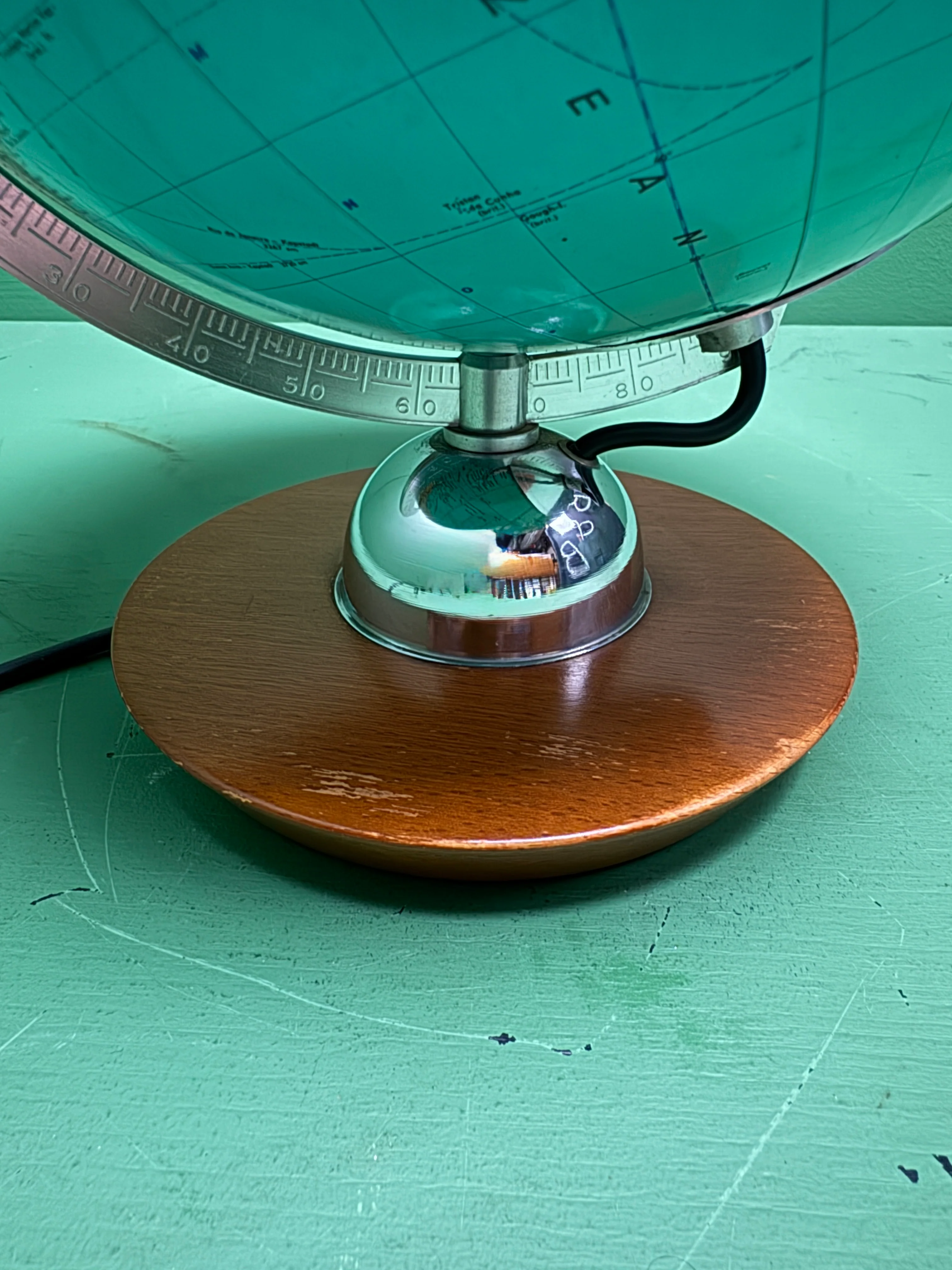 Vintage 1960s German Glass Globe Lamp By JRO Globus Munchen - Image 3