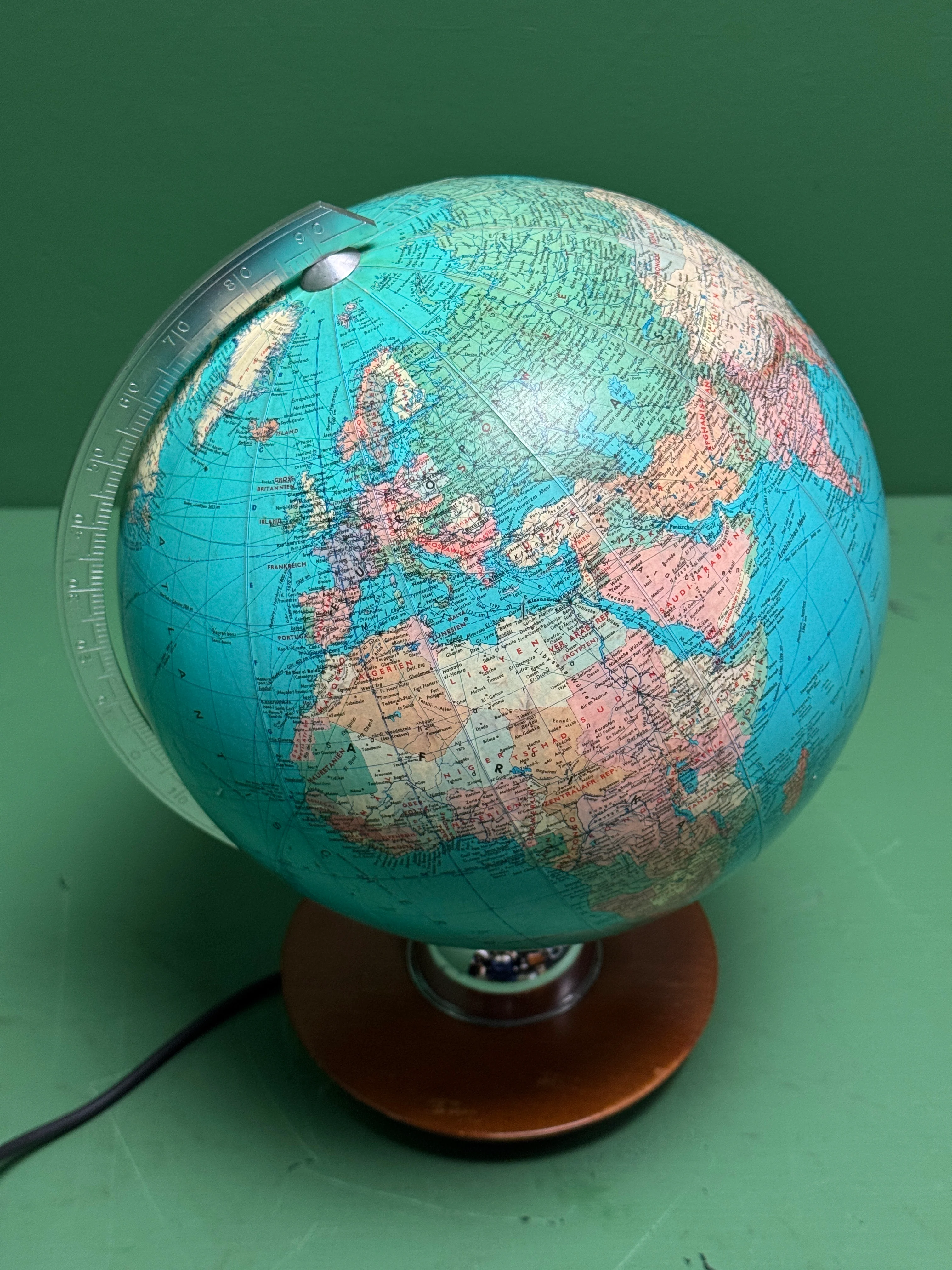 Vintage 1960s German Glass Globe Lamp By JRO Globus Munchen - Image 4