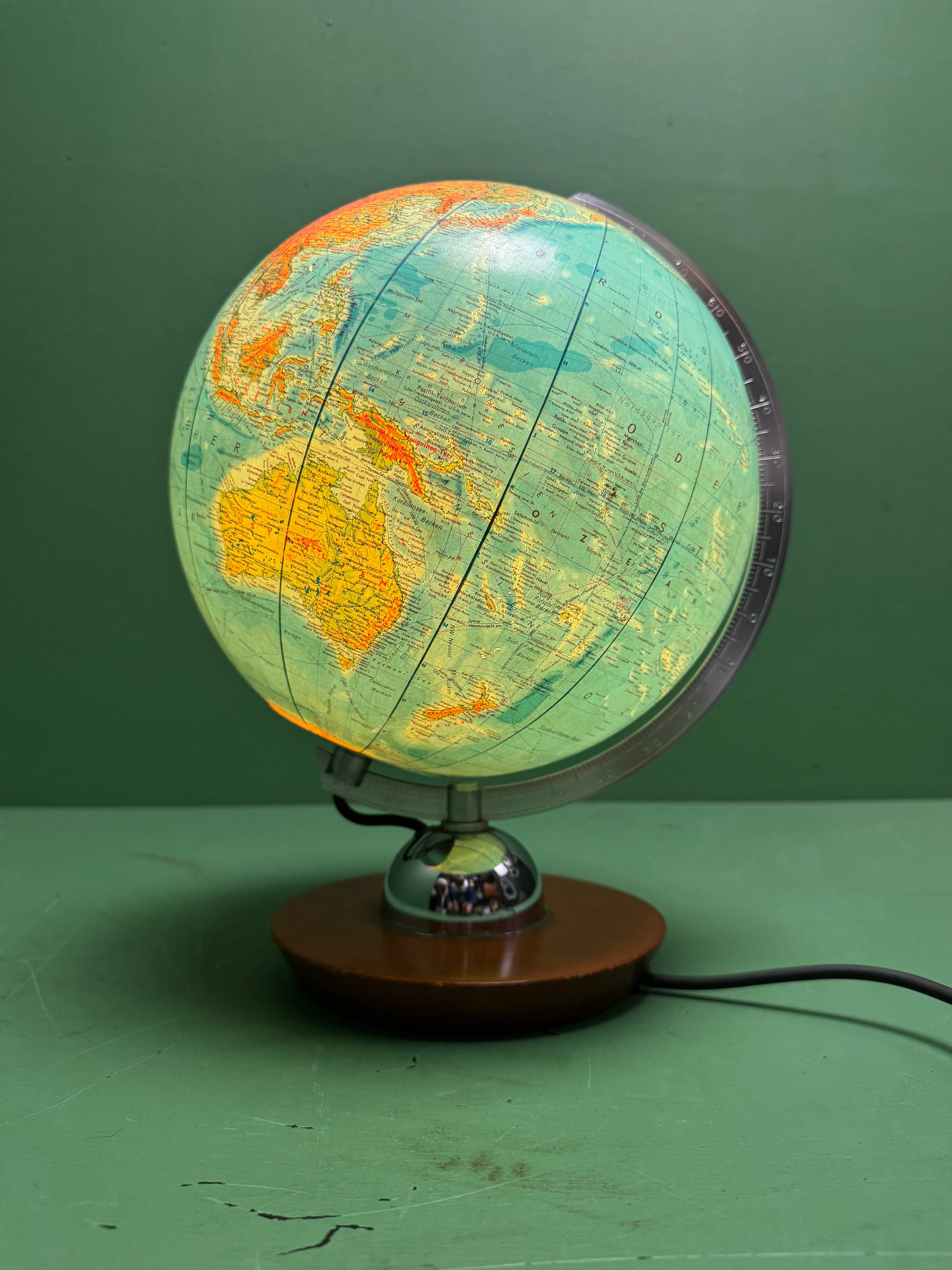 Vintage 1960s German Glass Globe Lamp By JRO Globus Munchen - Image 7