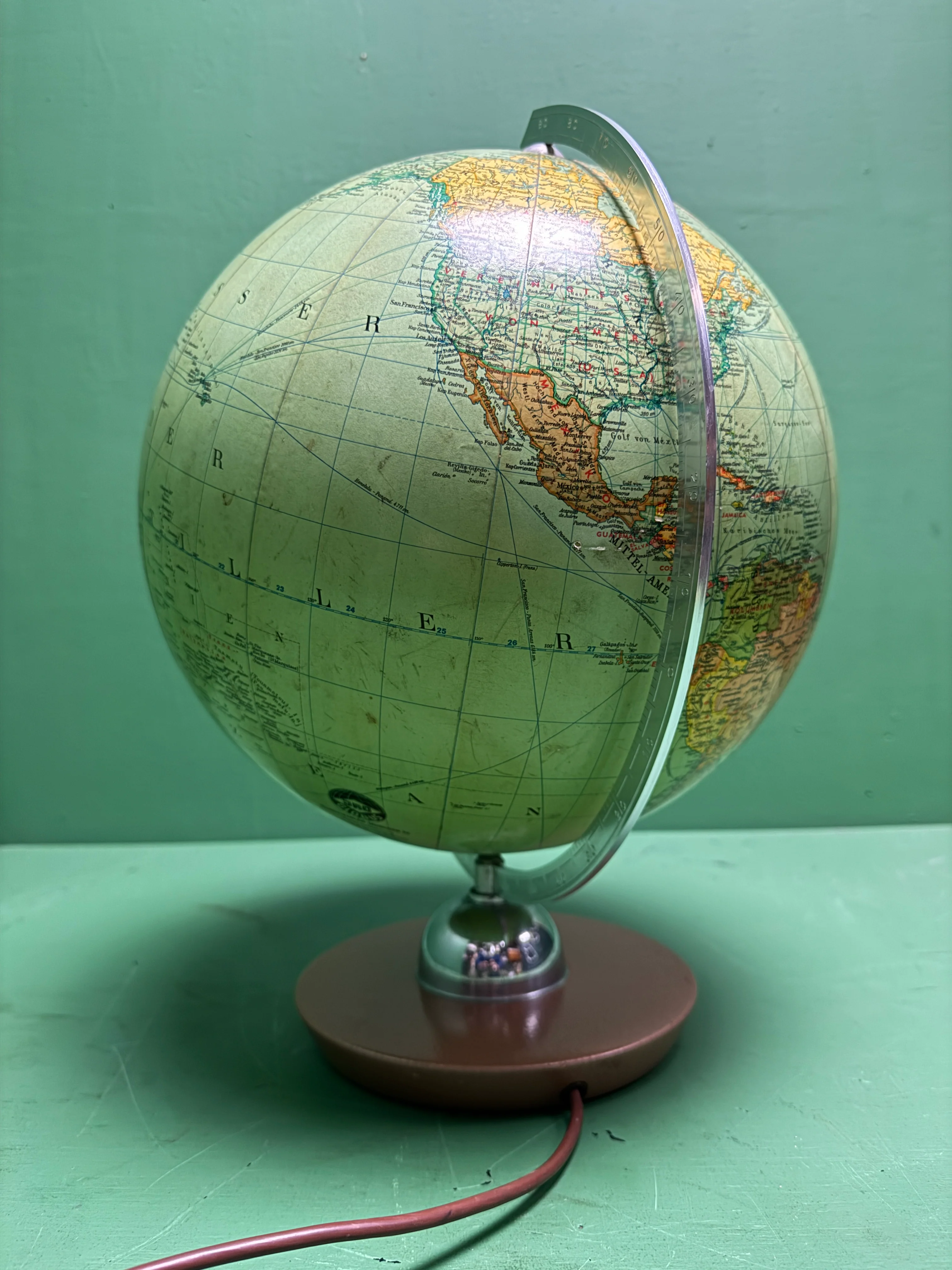 Vintage 1960s German Glass Globe Lamp By JRO Globus Munchen - Image 5
