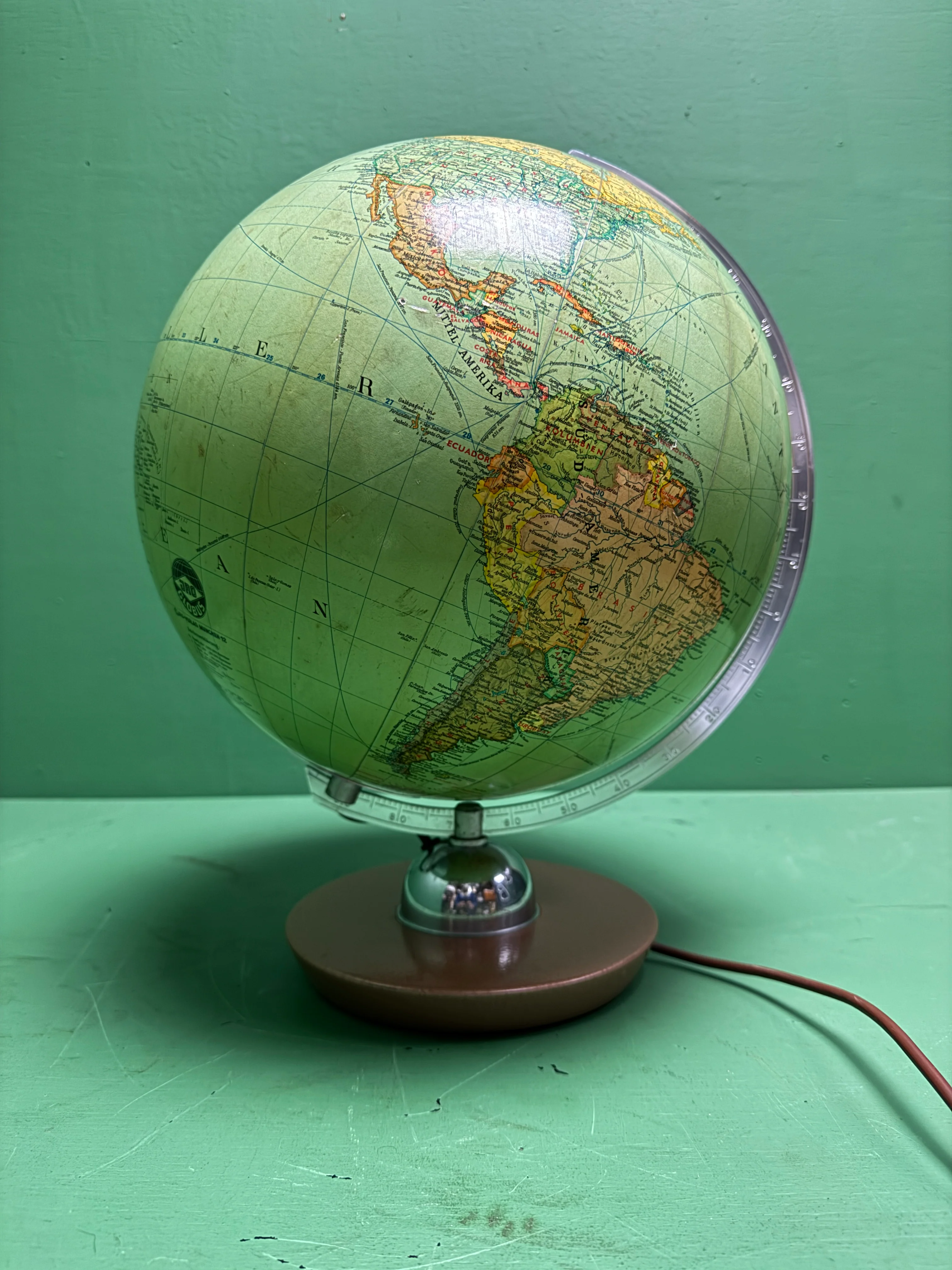 Vintage 1960s German Glass Globe Lamp By JRO Globus Munchen - Image 6