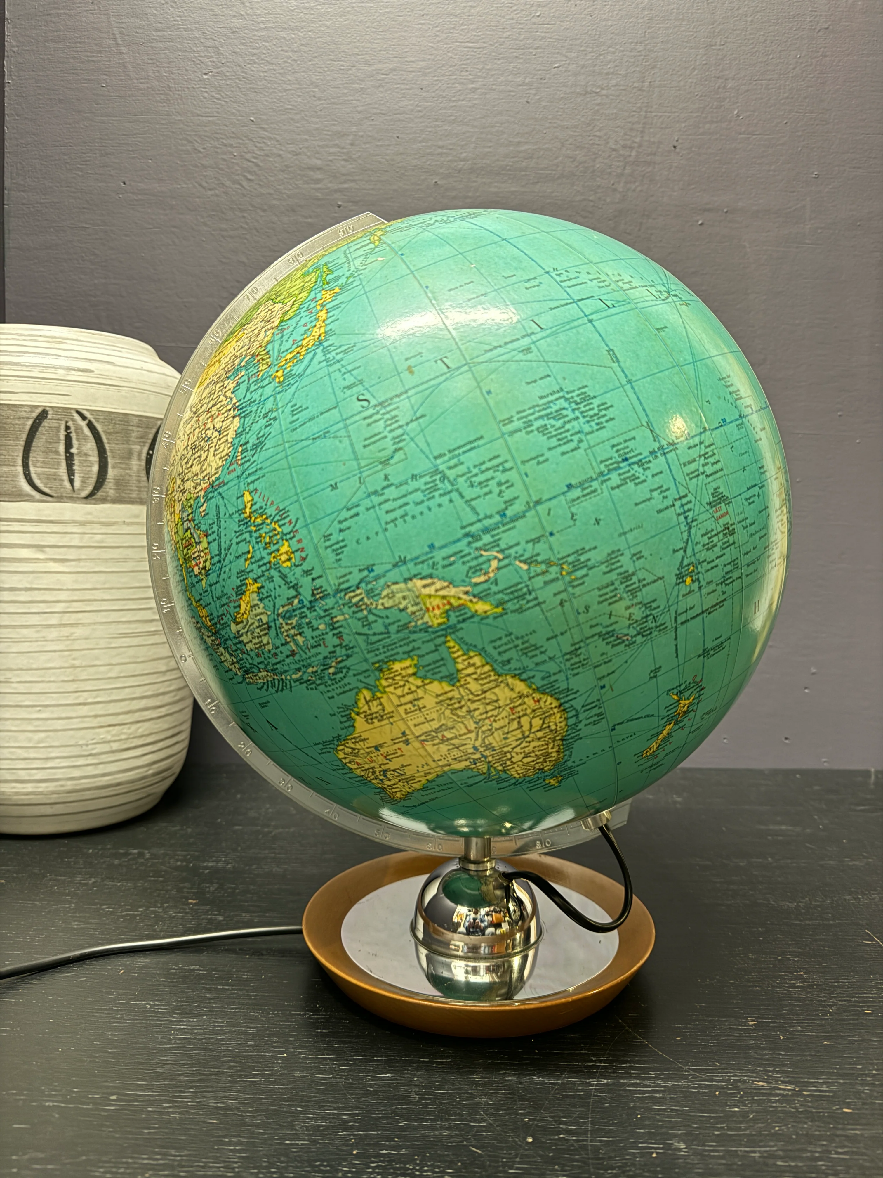 Vintage 1970s German Glass Globe Lamp By JRO Globus Munchen - Image 6