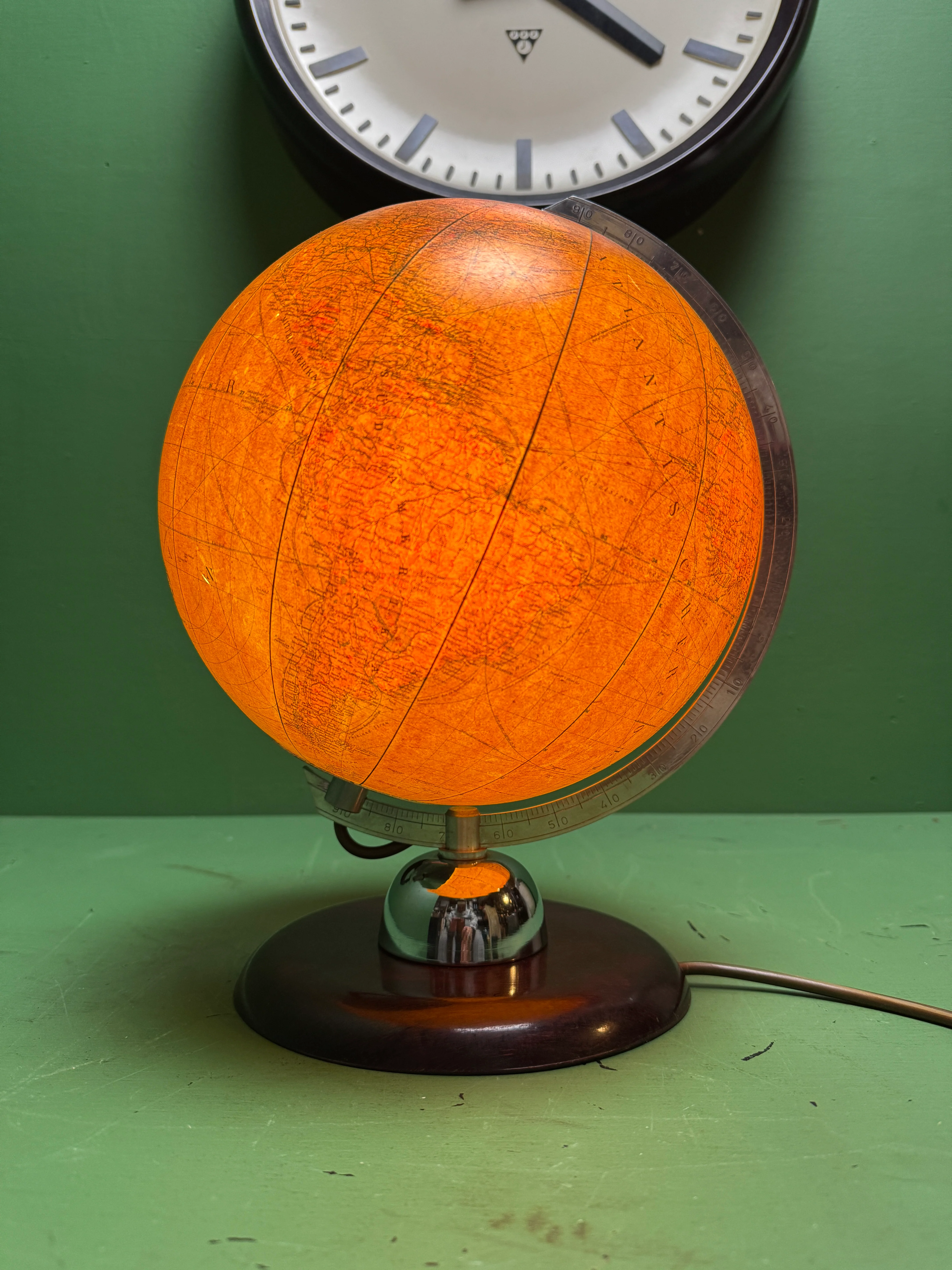 Vintage 1960s German Glass Globe Lamp By JRO Globus Munchen - Image 7