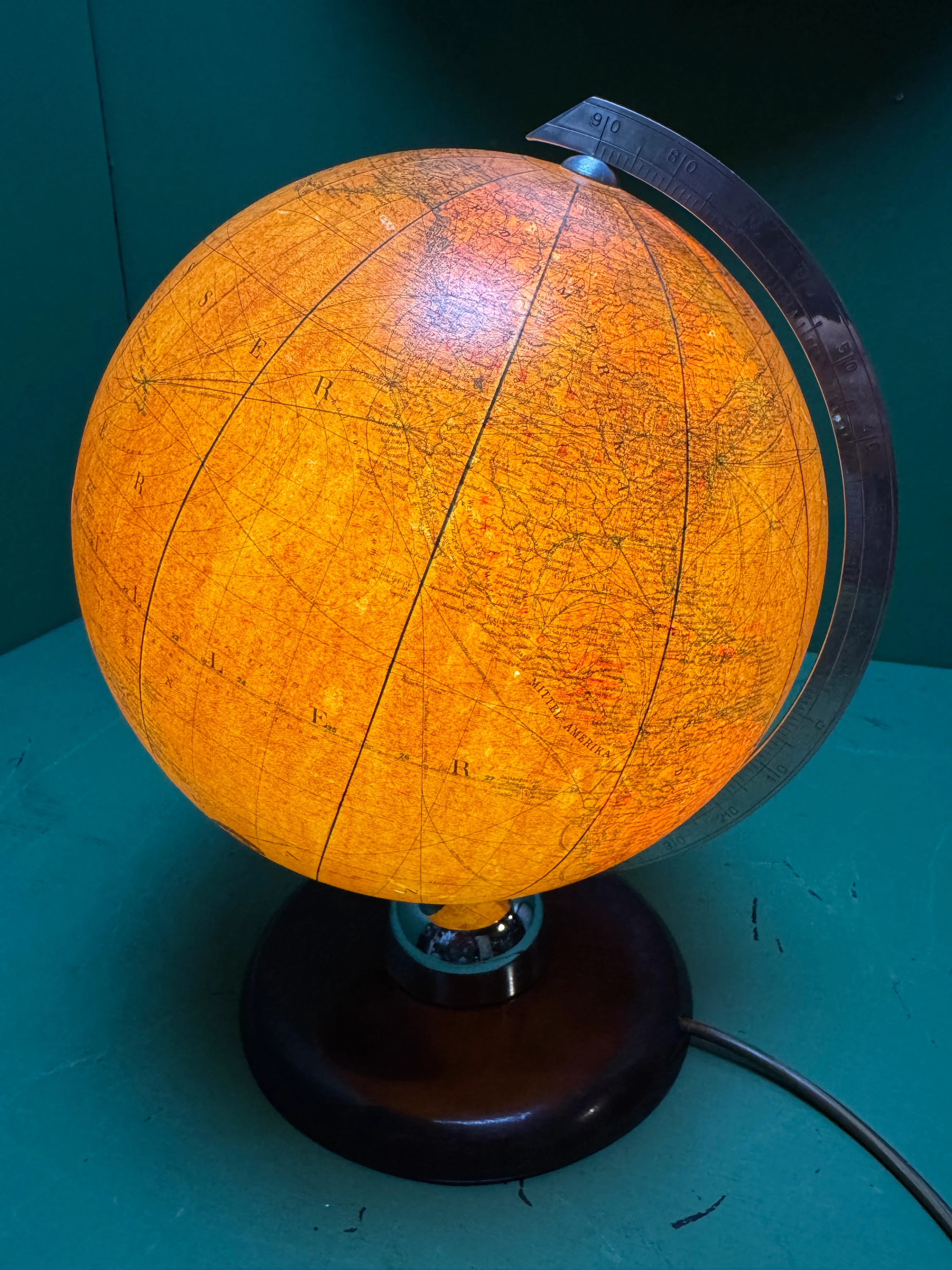 Vintage 1960s German Glass Globe Lamp By JRO Globus Munchen - Image 8