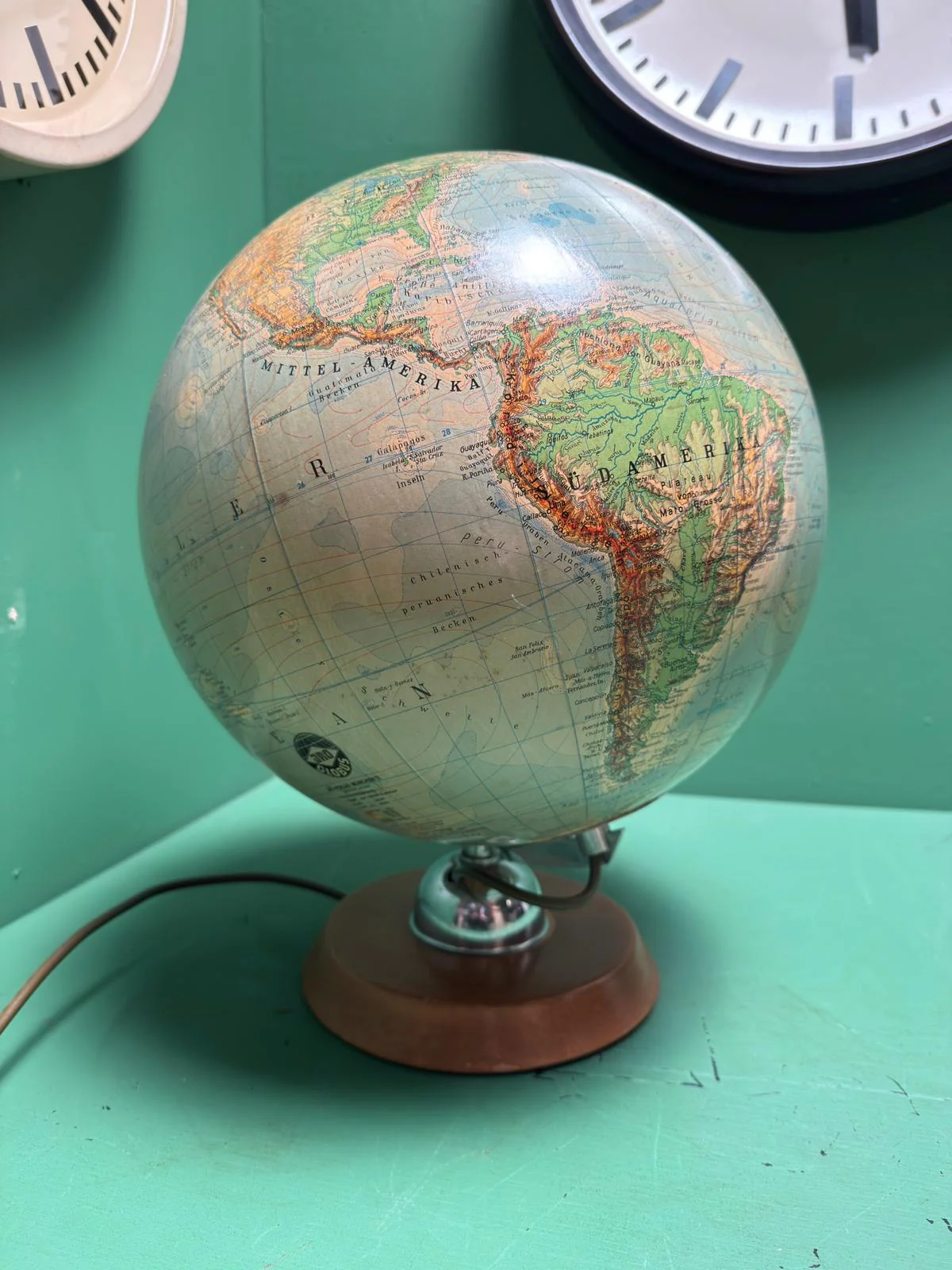 Vintage 1960s German Glass Globe Lamp By JRO Globus Munchen - Image 3