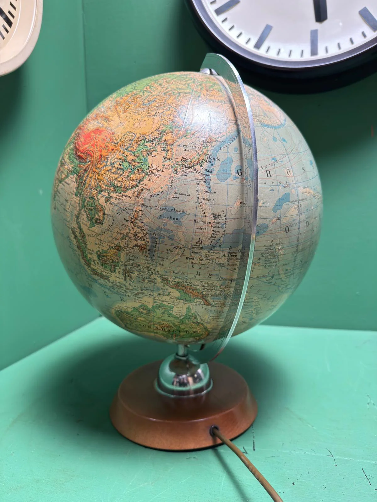 Vintage 1960s German Glass Globe Lamp By JRO Globus Munchen - Image 5