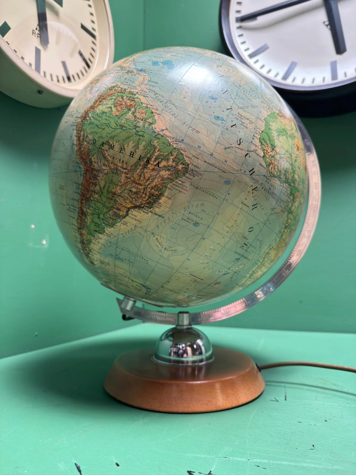 Vintage 1960s German Glass Globe Lamp By JRO Globus Munchen - Image 6