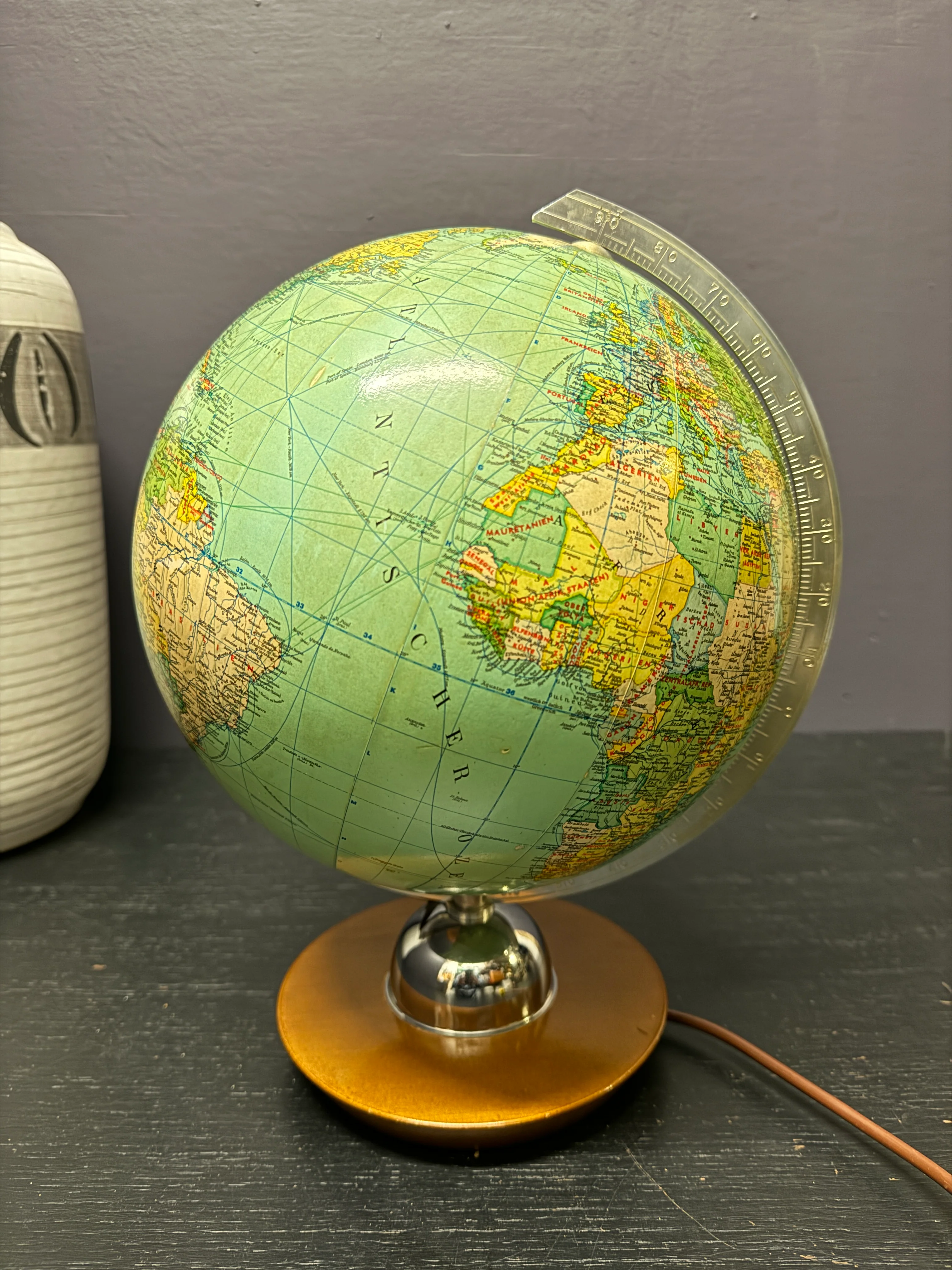 Vintage 1960s German Glass Globe Lamp By JRO Globus Munchen by - Image 3