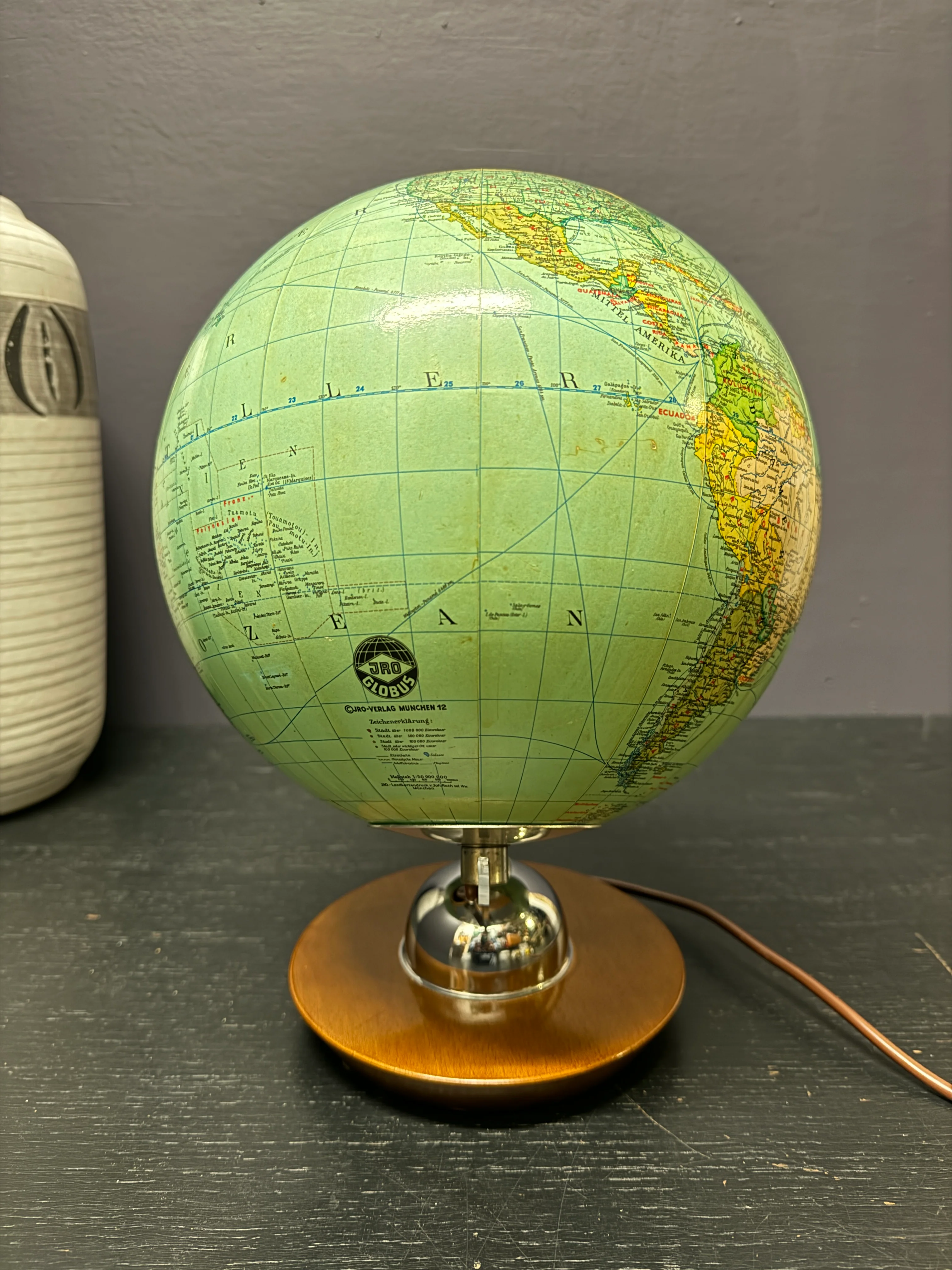 Vintage 1960s German Glass Globe Lamp By JRO Globus Munchen by - Image 5