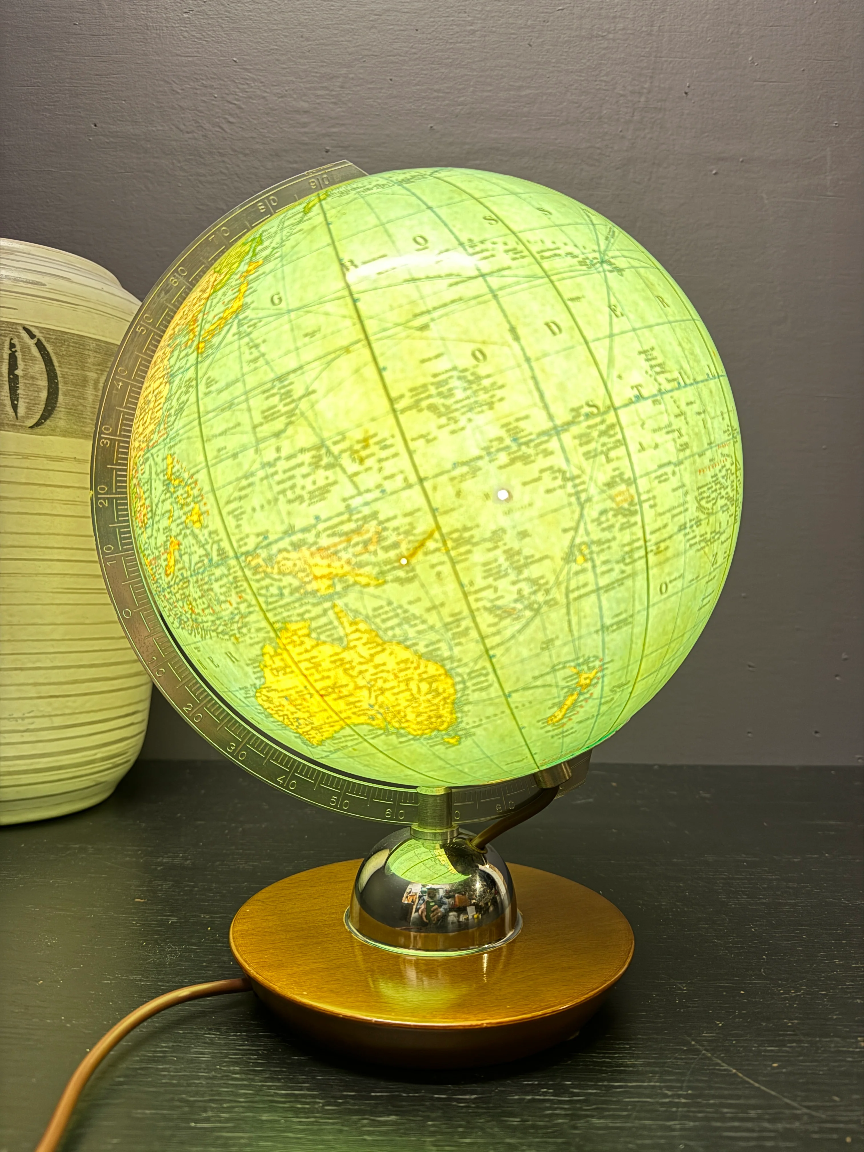 Vintage 1960s German Glass Globe Lamp By JRO Globus Munchen by - Image 8