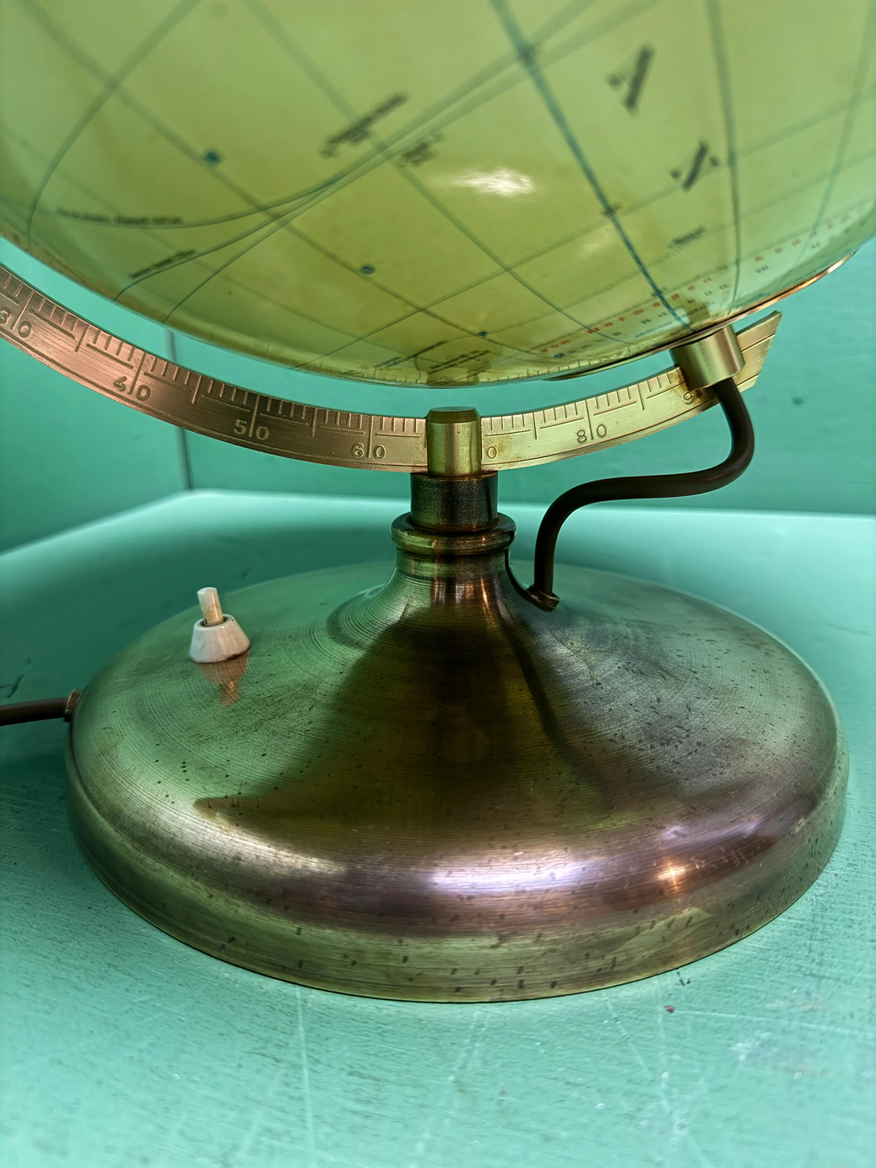 Vintage 1960s German Glass Globe Lamp By JRO Globus Munchen - Image 9