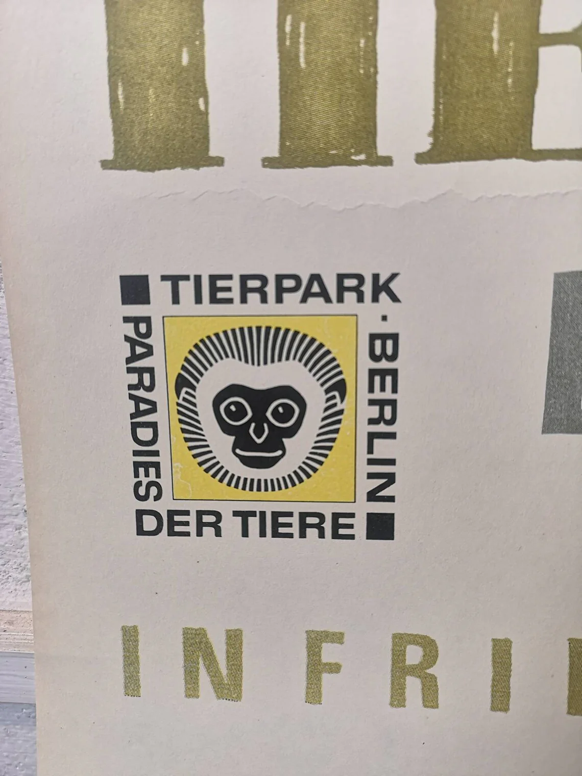 Vintage 1960s Tierpark Berlin Original Zoo Poster Advertising Of Macaw Parrots - Image 9