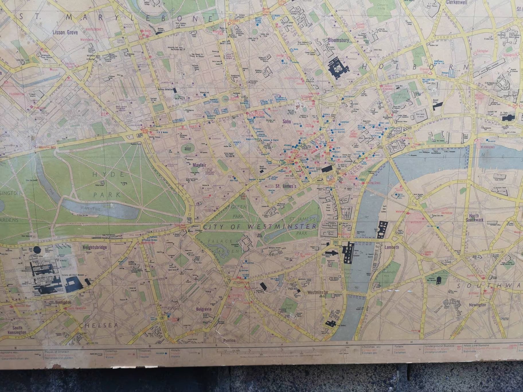Vintage 1970s Map Of London By Geographers Map Co Ltd - Image 5