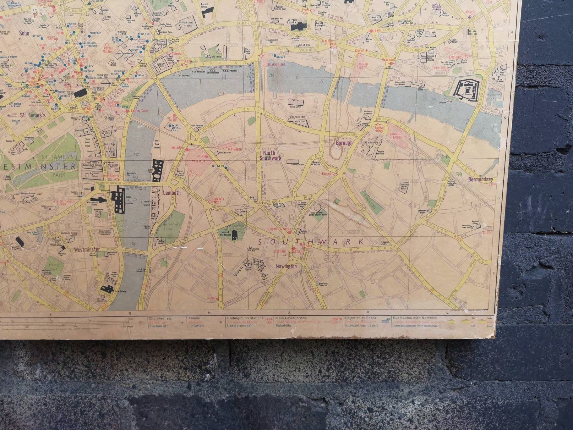 Vintage 1970s Map Of London By Geographers Map Co Ltd - Image 6