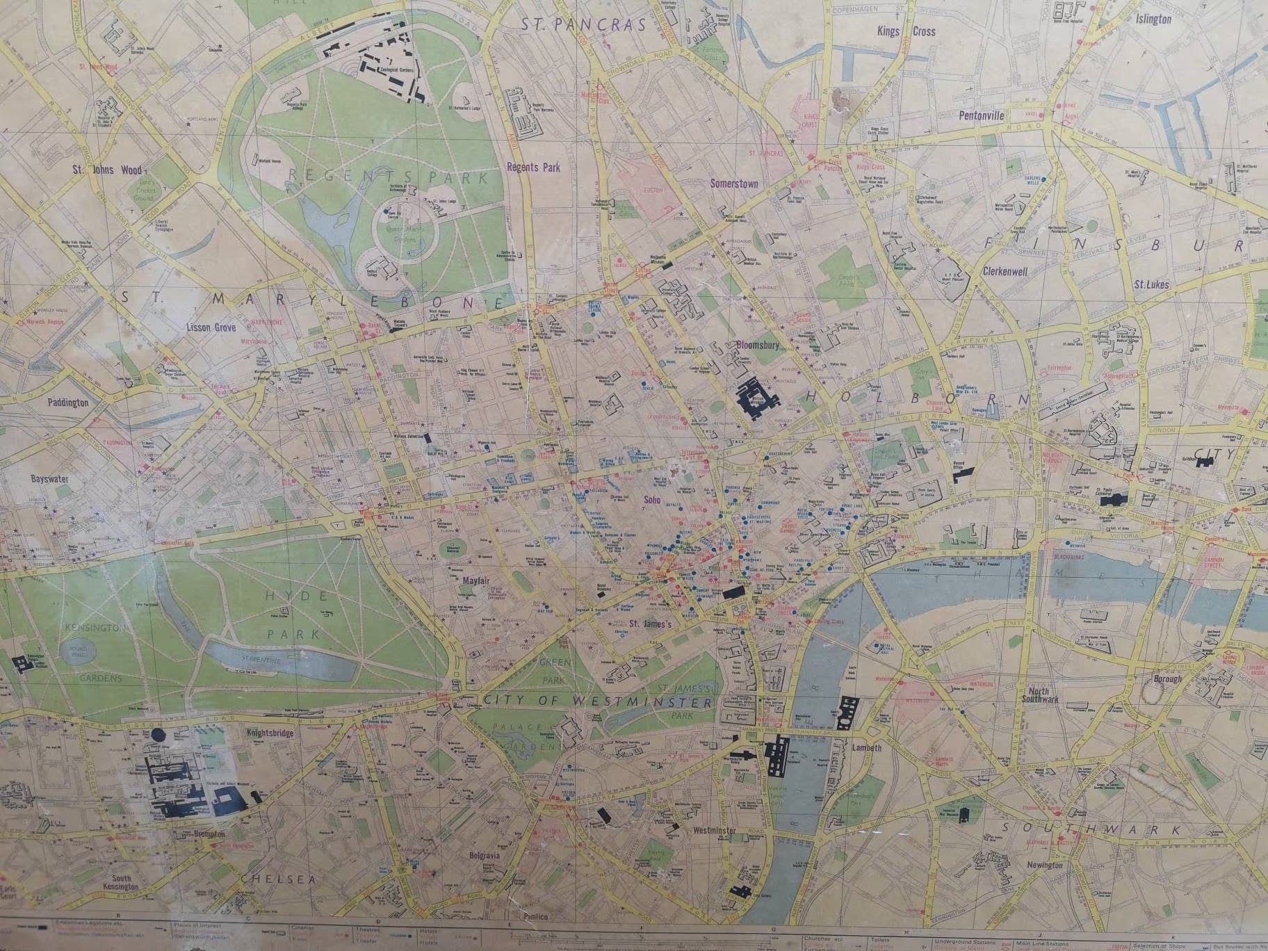 Vintage 1970s Map Of London By Geographers Map Co Ltd - Image 7