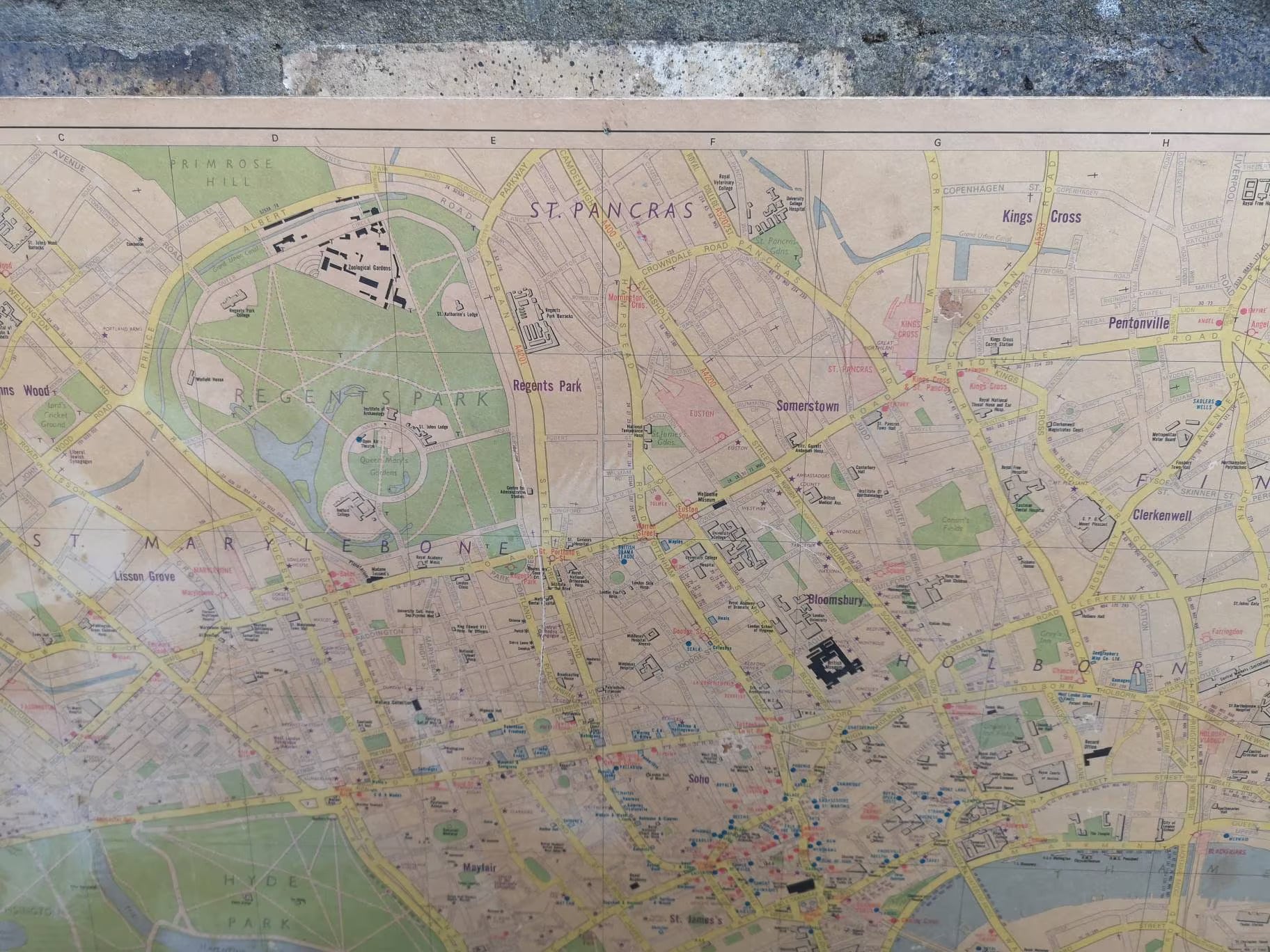 Vintage 1970s Map Of London By Geographers Map Co Ltd - Image 8