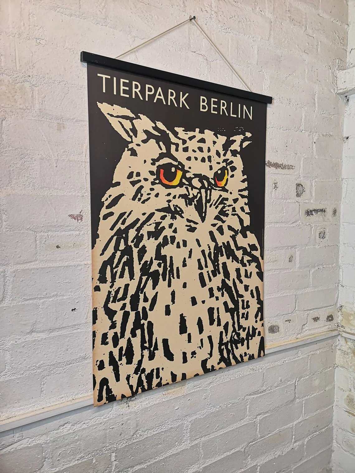 Vintage 1970s Tierpark Berlin Original Zoo Poster Advertising Of An Owl - Image 4