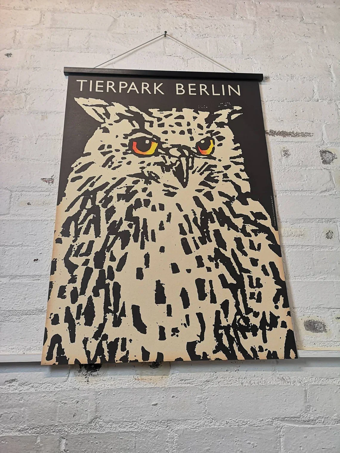 Vintage 1970s Tierpark Berlin Original Zoo Poster Advertising Of An Owl - Image 5