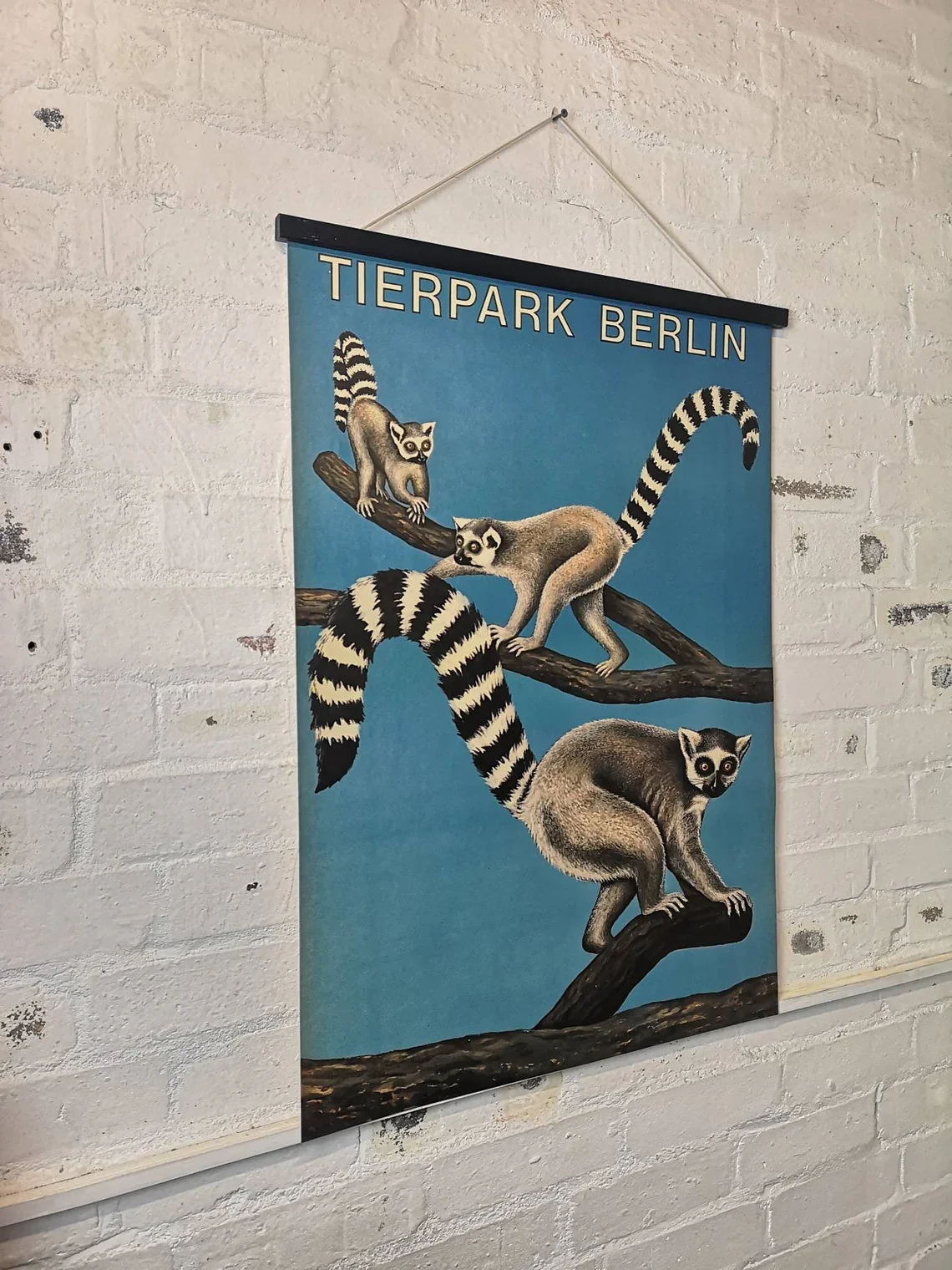 Vintage 1970s Tierpark Berlin Original Zoo Poster Advertising Of Lemars - Image 4