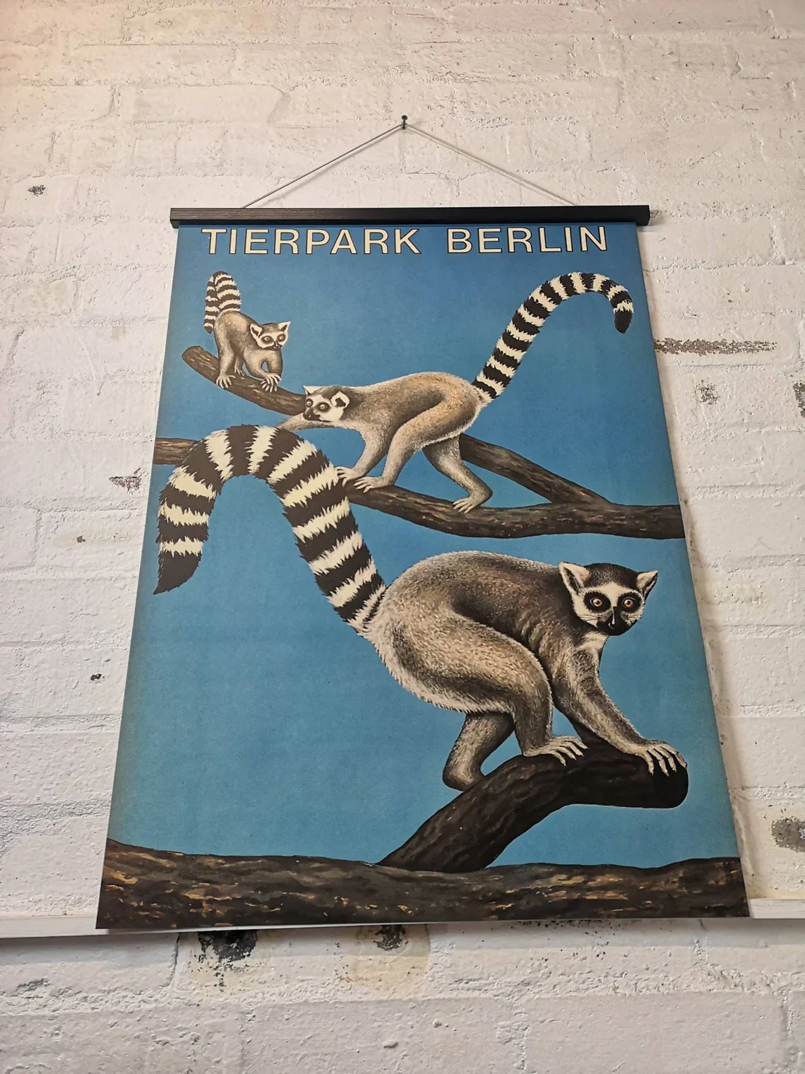 Vintage 1970s Tierpark Berlin Original Zoo Poster Advertising Of Lemars - Image 5
