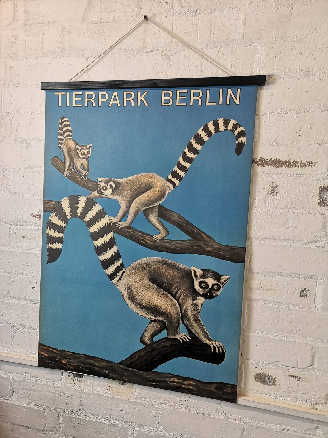 Vintage 1970s Tierpark Berlin Original Zoo Poster Advertising Of Lemars - Image 6