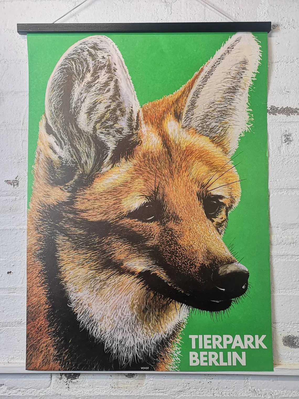 Vintage 1980s Tierpark Berlin Original Zoo Poster Advertising Of A Fox - Image 2
