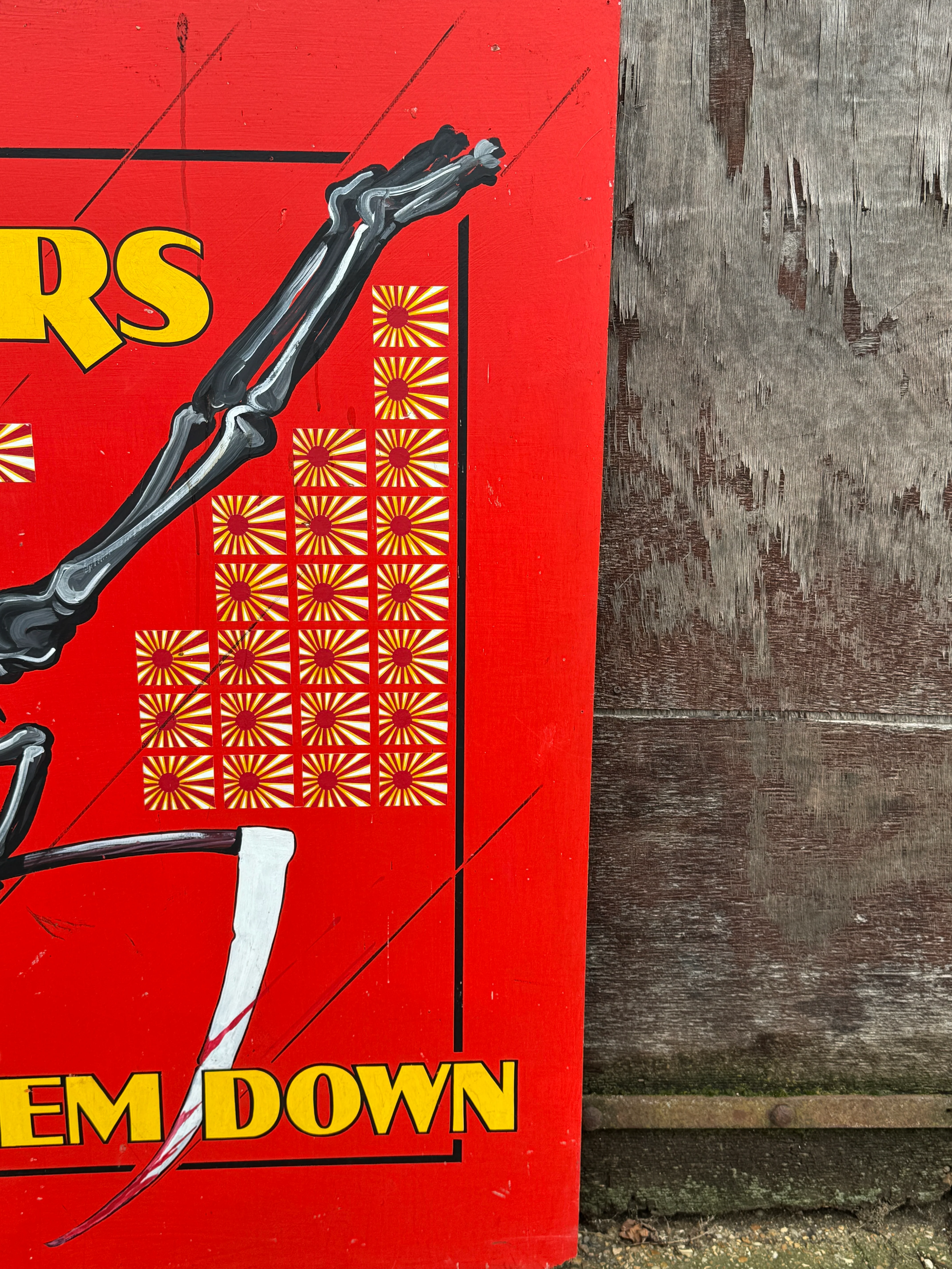 WW2 American Air Force Grim Reapers Nose Art Hand Painted On Board - Image 4