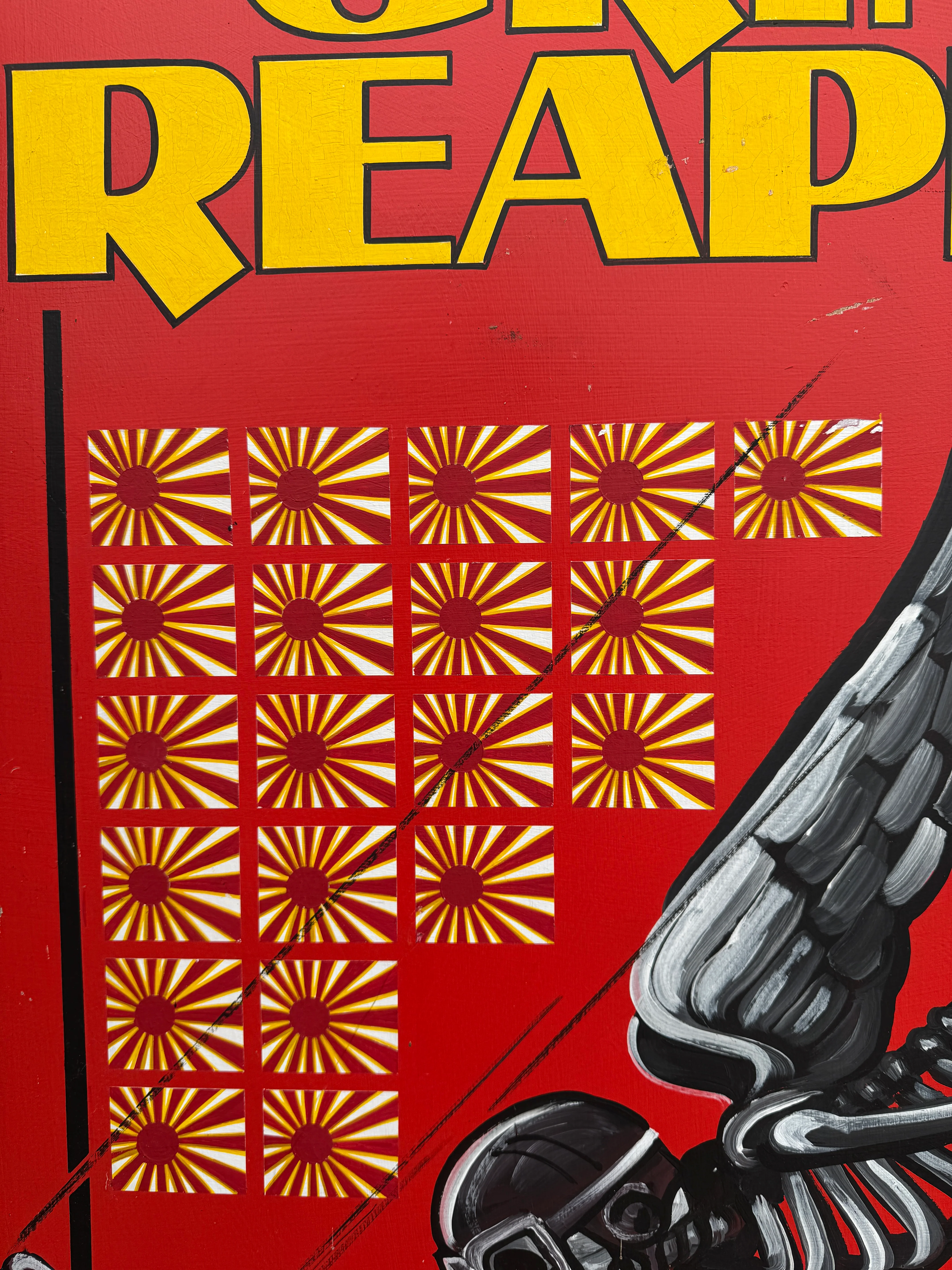 WW2 American Air Force Grim Reapers Nose Art Hand Painted On Board - Image 7